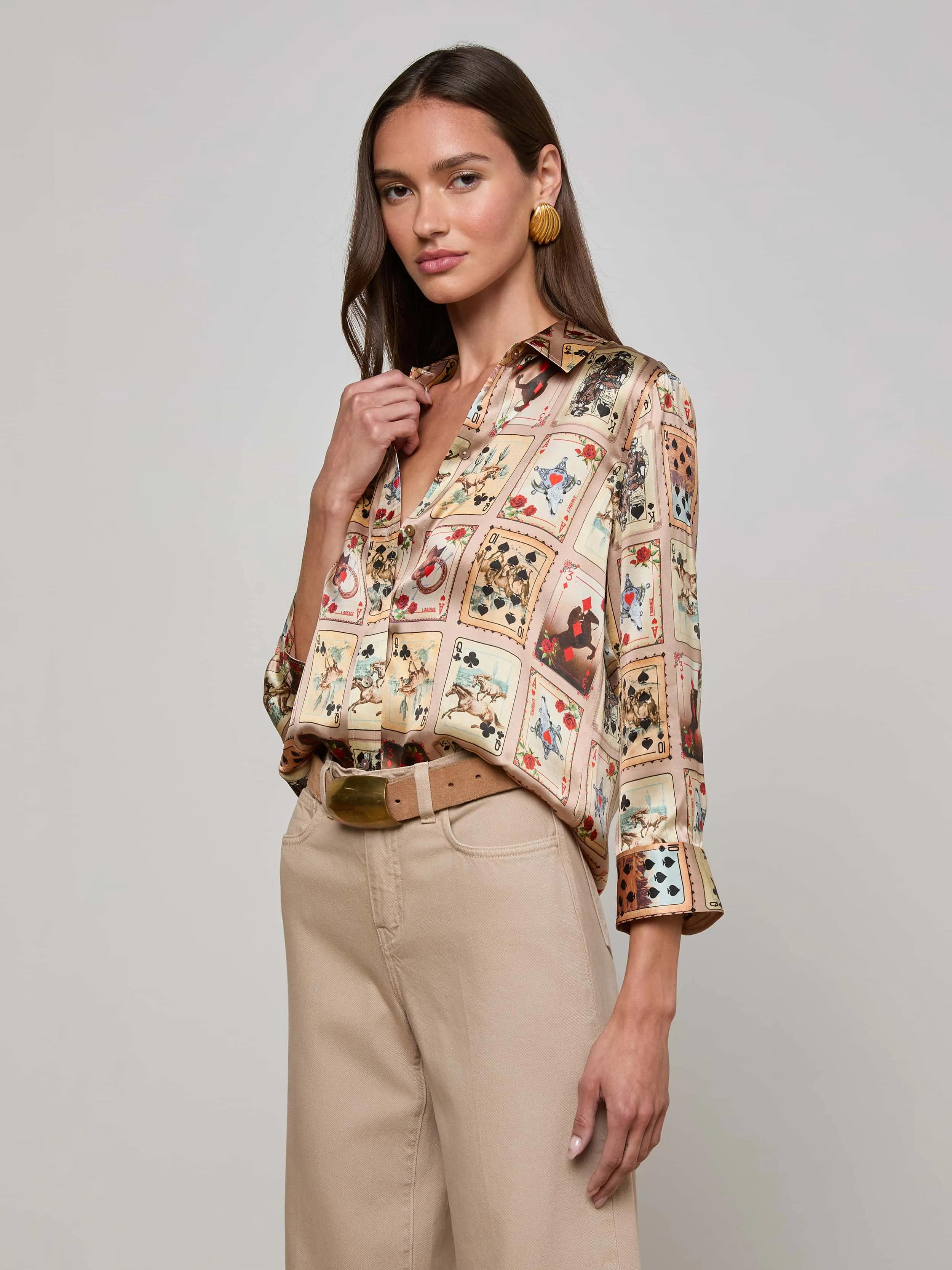 Dani Silk Blouse sold by L'AGENCE product image thumbnail 2
