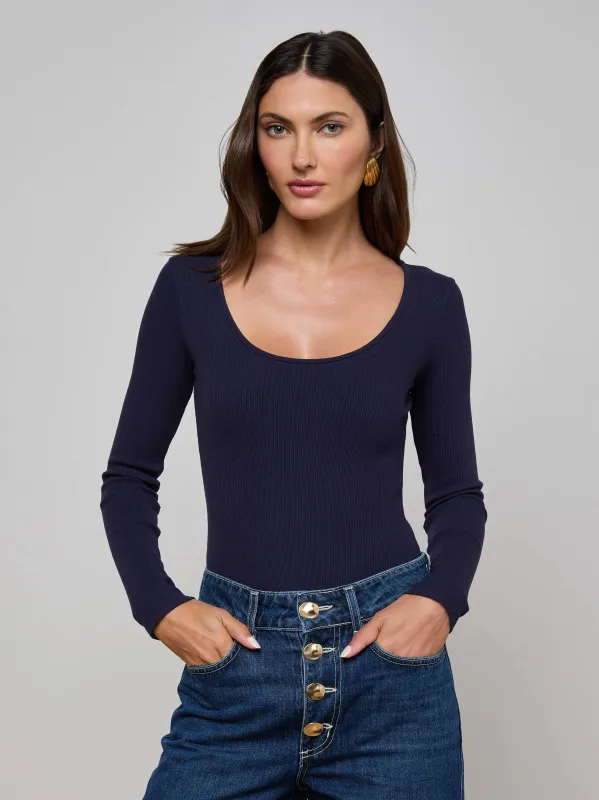 Elara Scoopneck Bodysuit sold by L'AGENCE