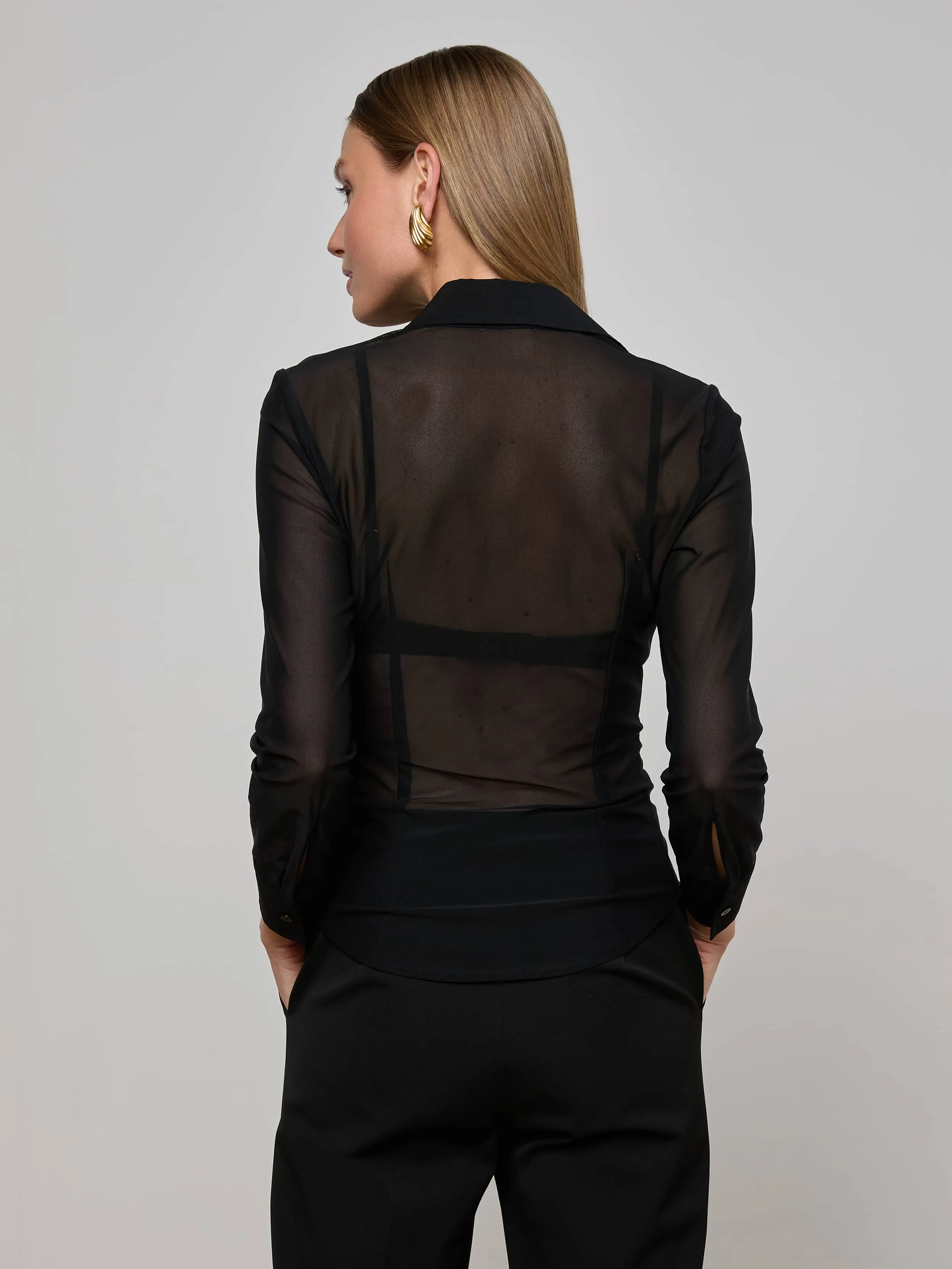 Indiana Mesh Blouse sold by L'AGENCE product image thumbnail 4