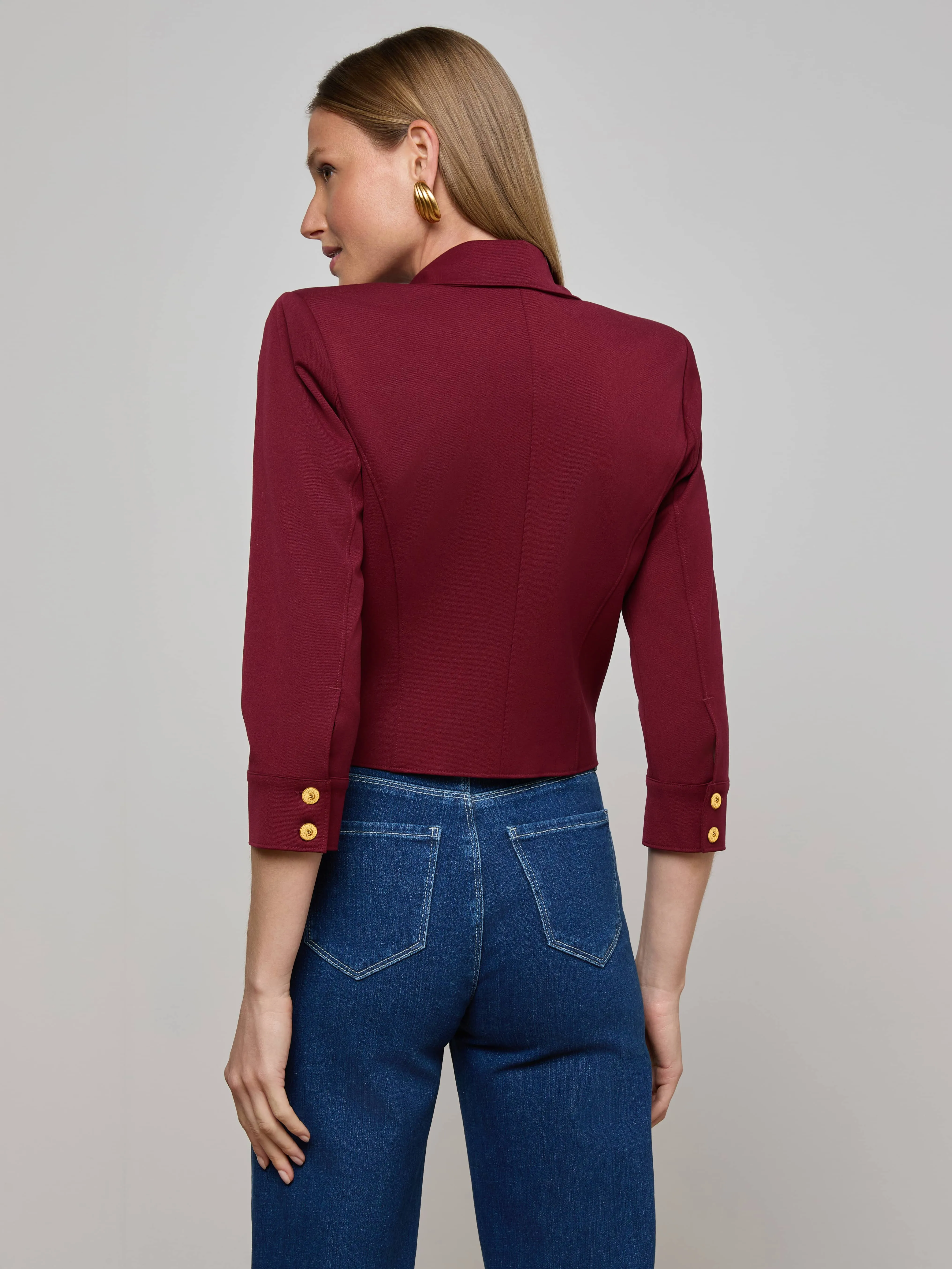 Kumi Cropped Jacket sold by L'AGENCE product image thumbnail 4