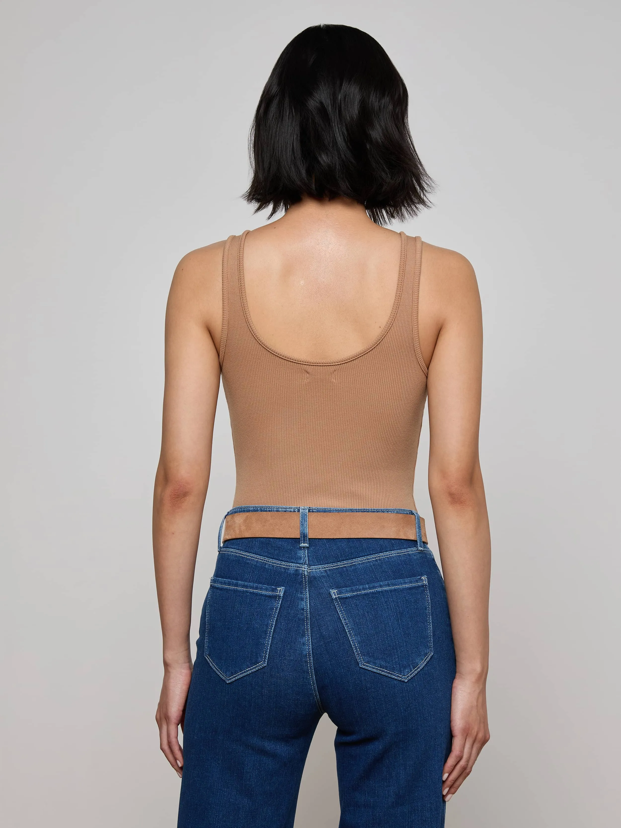 Nica Scoopneck Bodysuit sold by L'AGENCE product image thumbnail 4