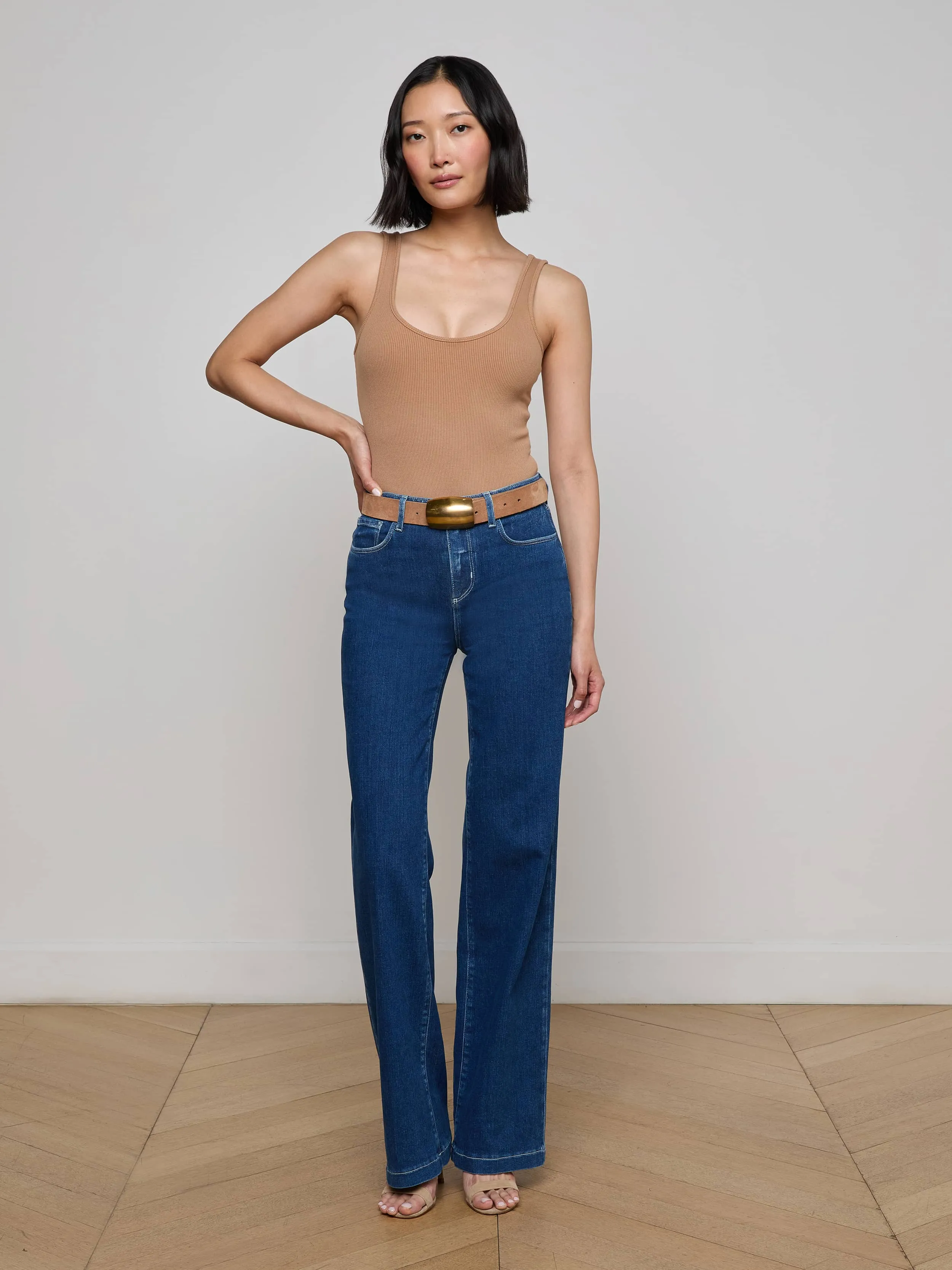 Nica Scoopneck Bodysuit sold by L'AGENCE product image thumbnail 3