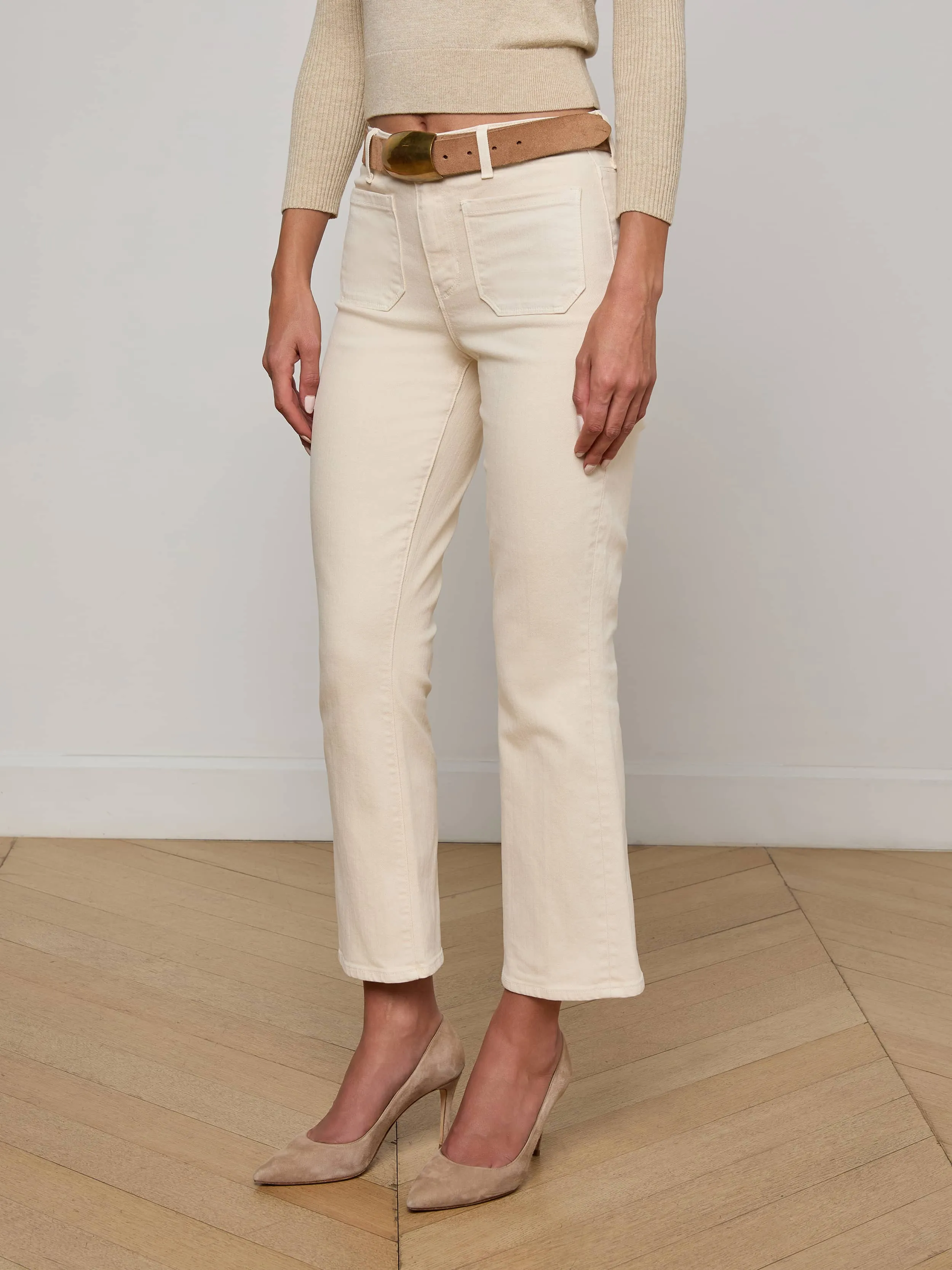 Noya Cropped Slim Flare Jean sold by L'AGENCE product image thumbnail 3