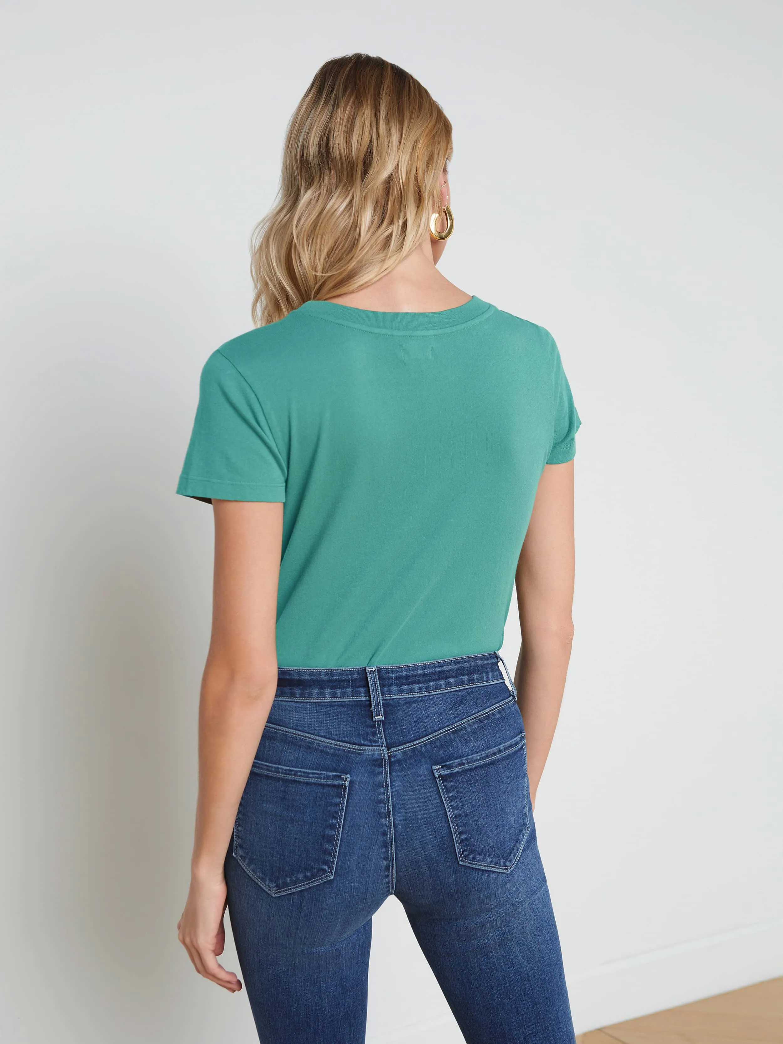 Cory Cotton Scoopneck Tee sold by L'AGENCE product image thumbnail 4