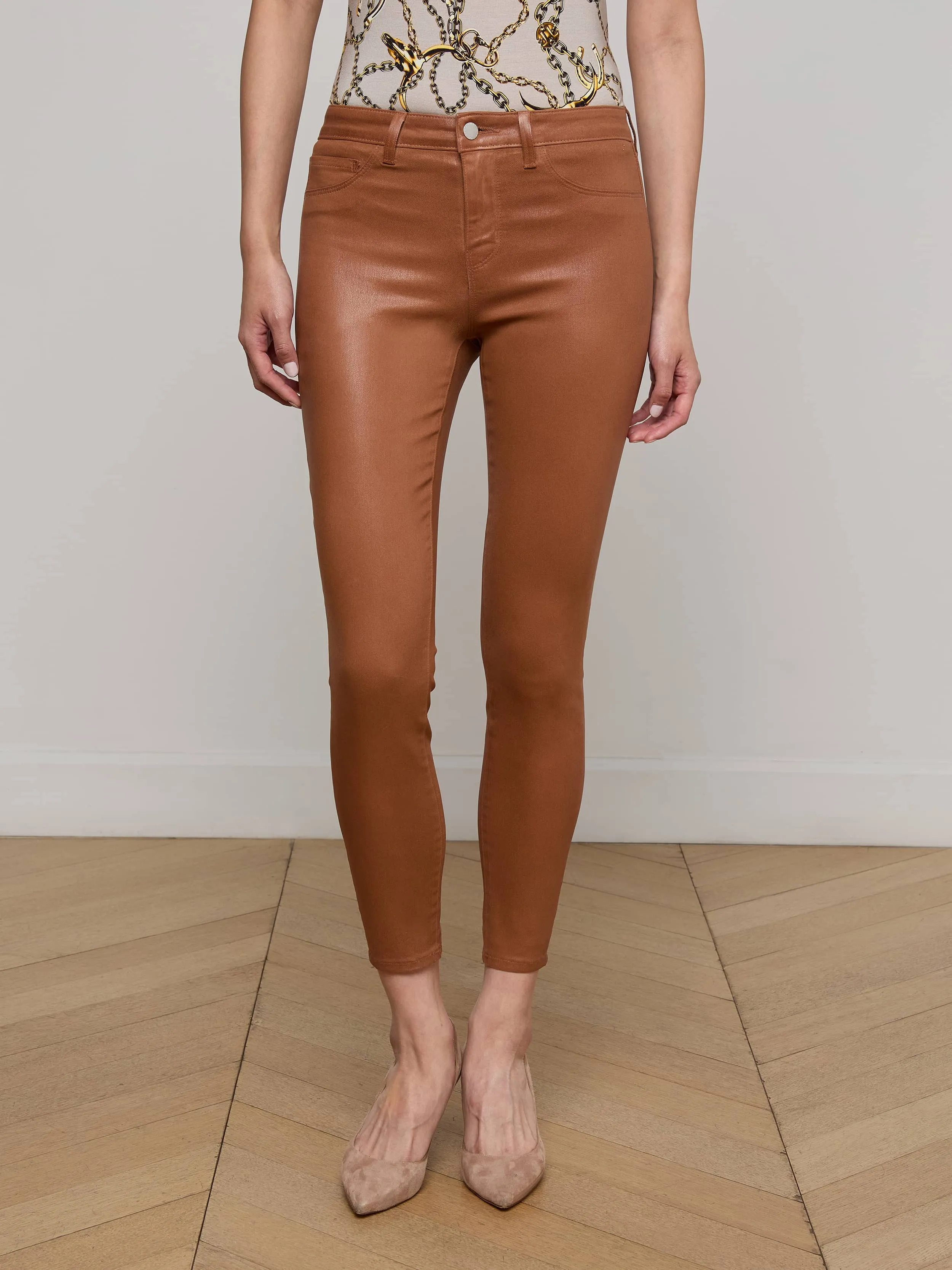 Margot Coated Cropped Skinny Jean sold by L'AGENCE product image thumbnail 2