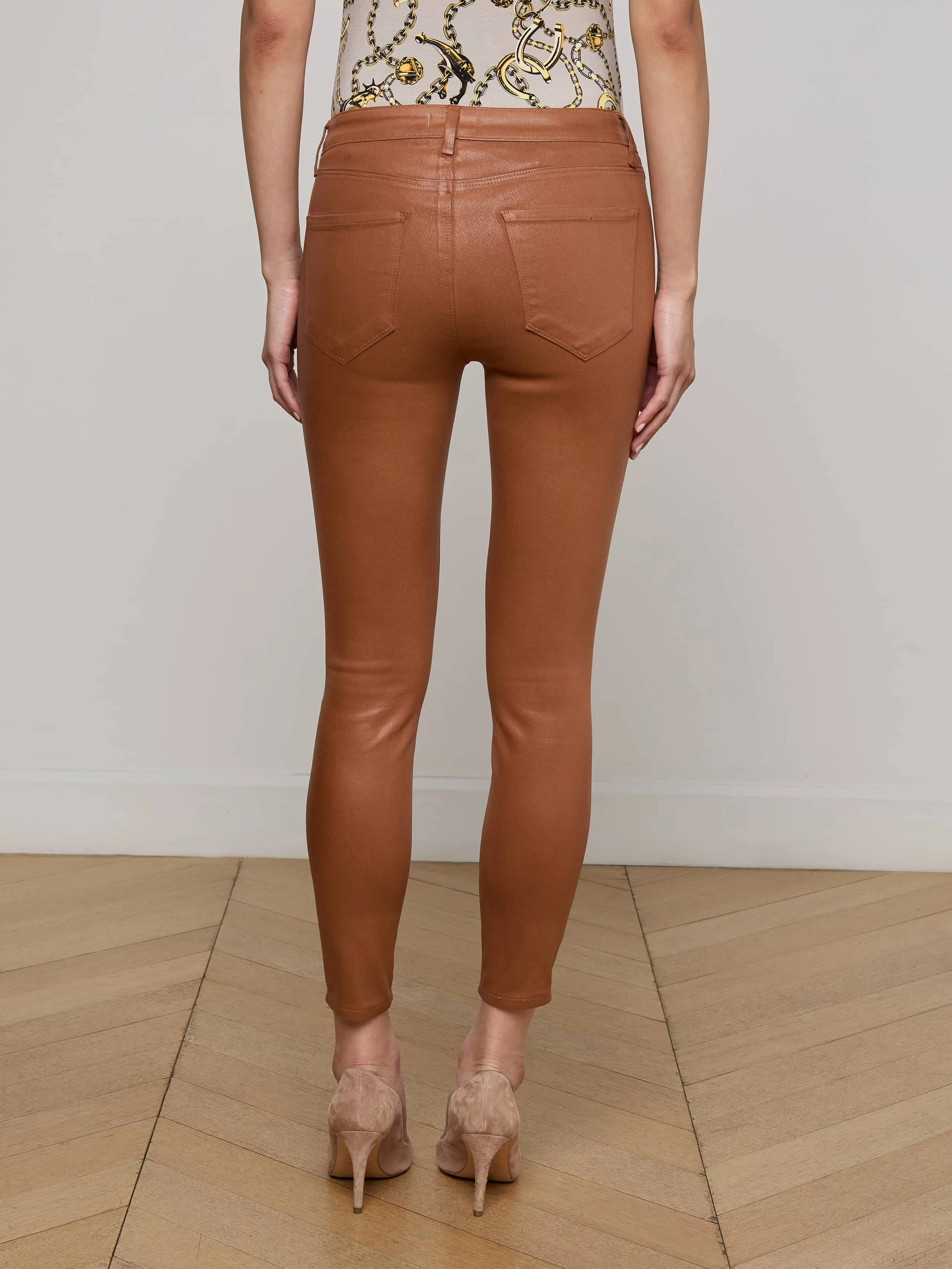 Margot Coated Cropped Skinny Jean sold by L'AGENCE product image thumbnail 4