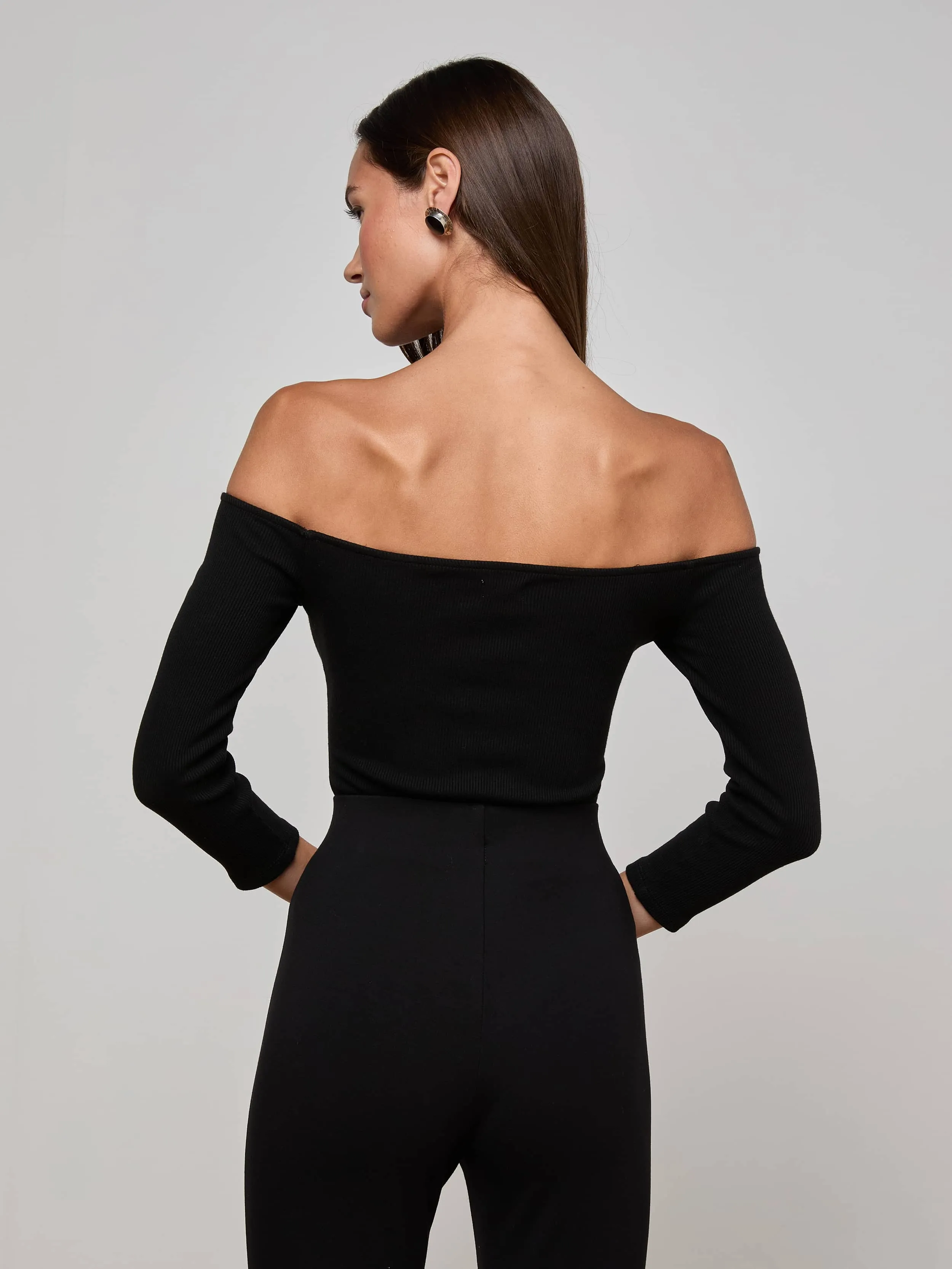 Evelyn Off-The-Shoulder Bodysuit sold by L'AGENCE product image thumbnail 4