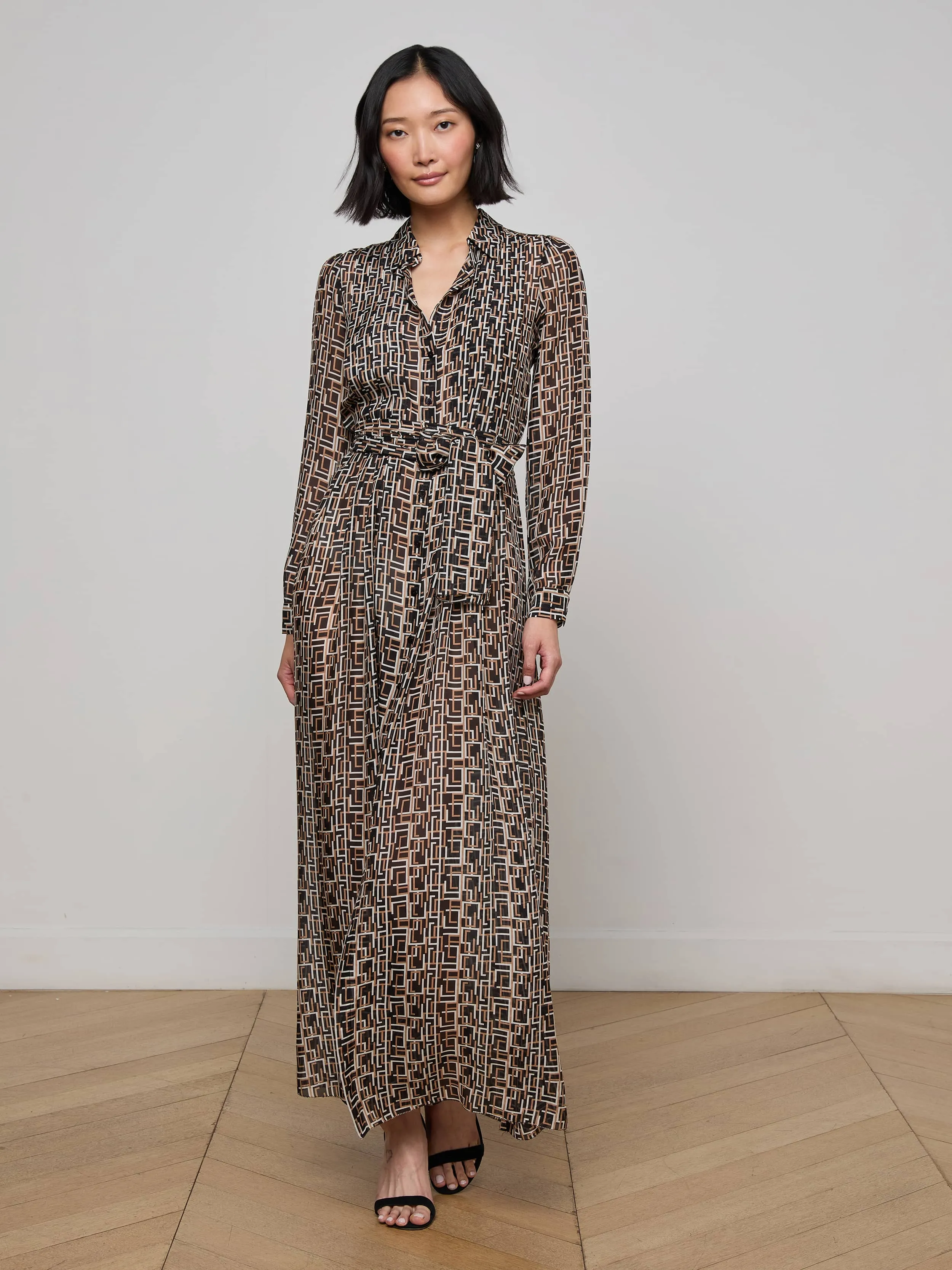 Klaudia Silk Shirt Dress sold by L'AGENCE