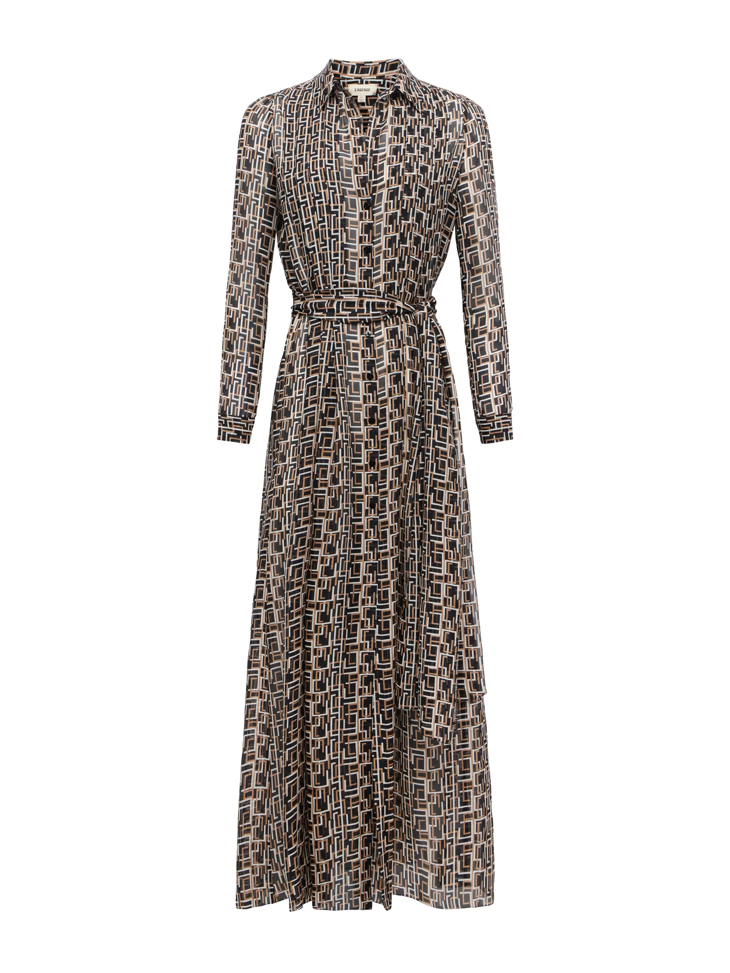 Klaudia Silk Shirt Dress sold by L'AGENCE product image thumbnail 5