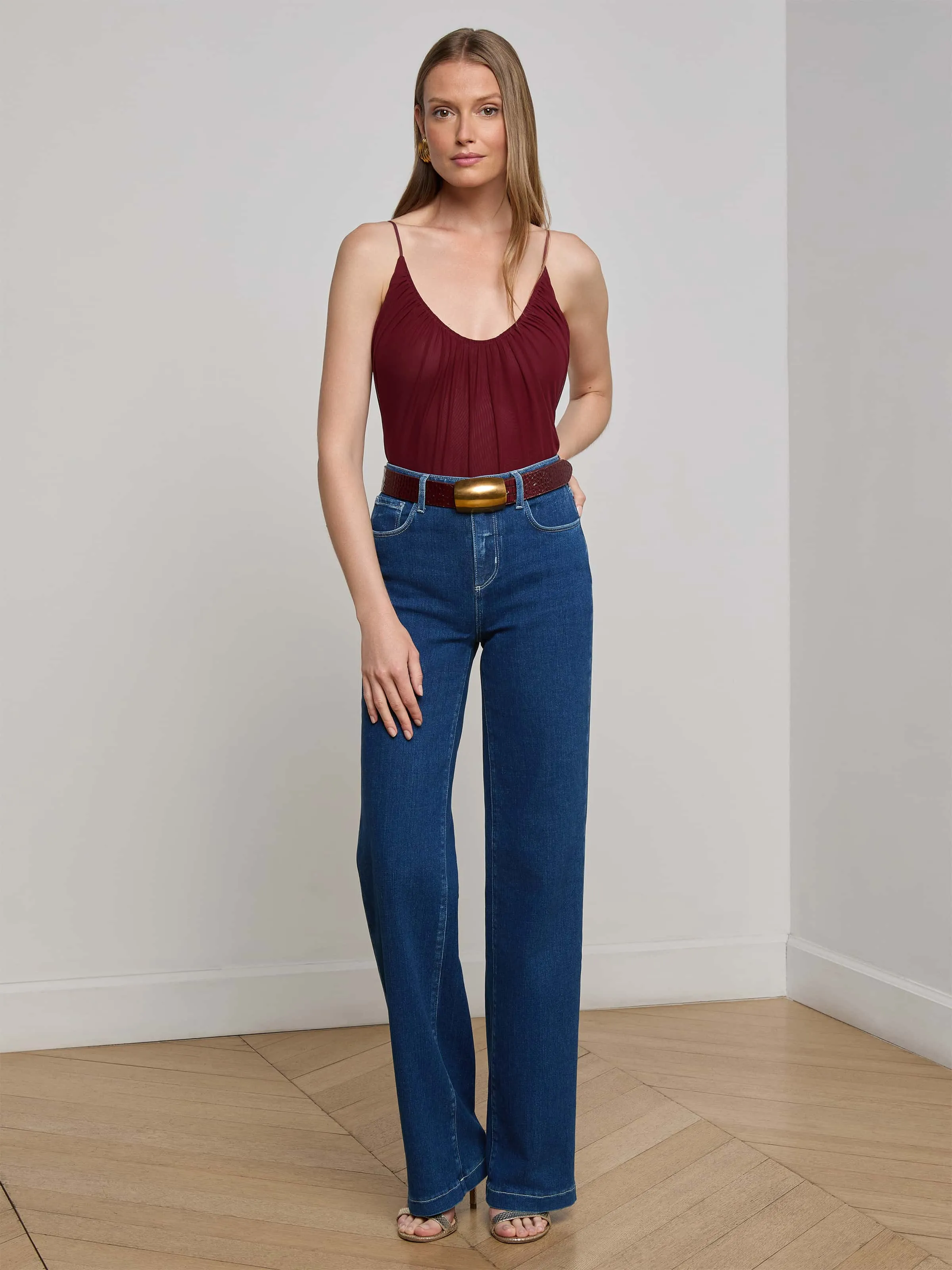 Gelina Mesh Bodysuit sold by L'AGENCE product image thumbnail 3