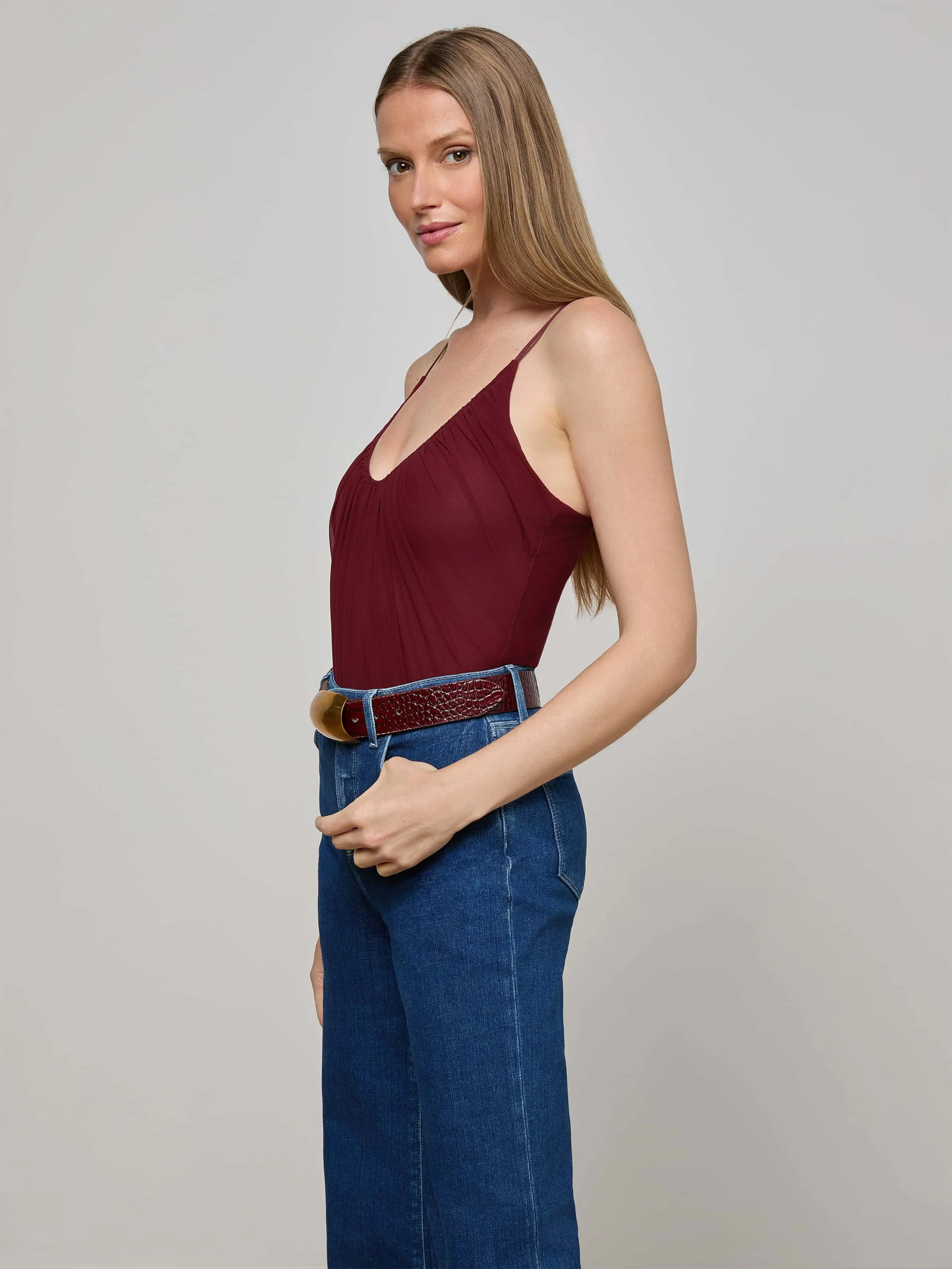 Gelina Mesh Bodysuit sold by L'AGENCE product image thumbnail 2