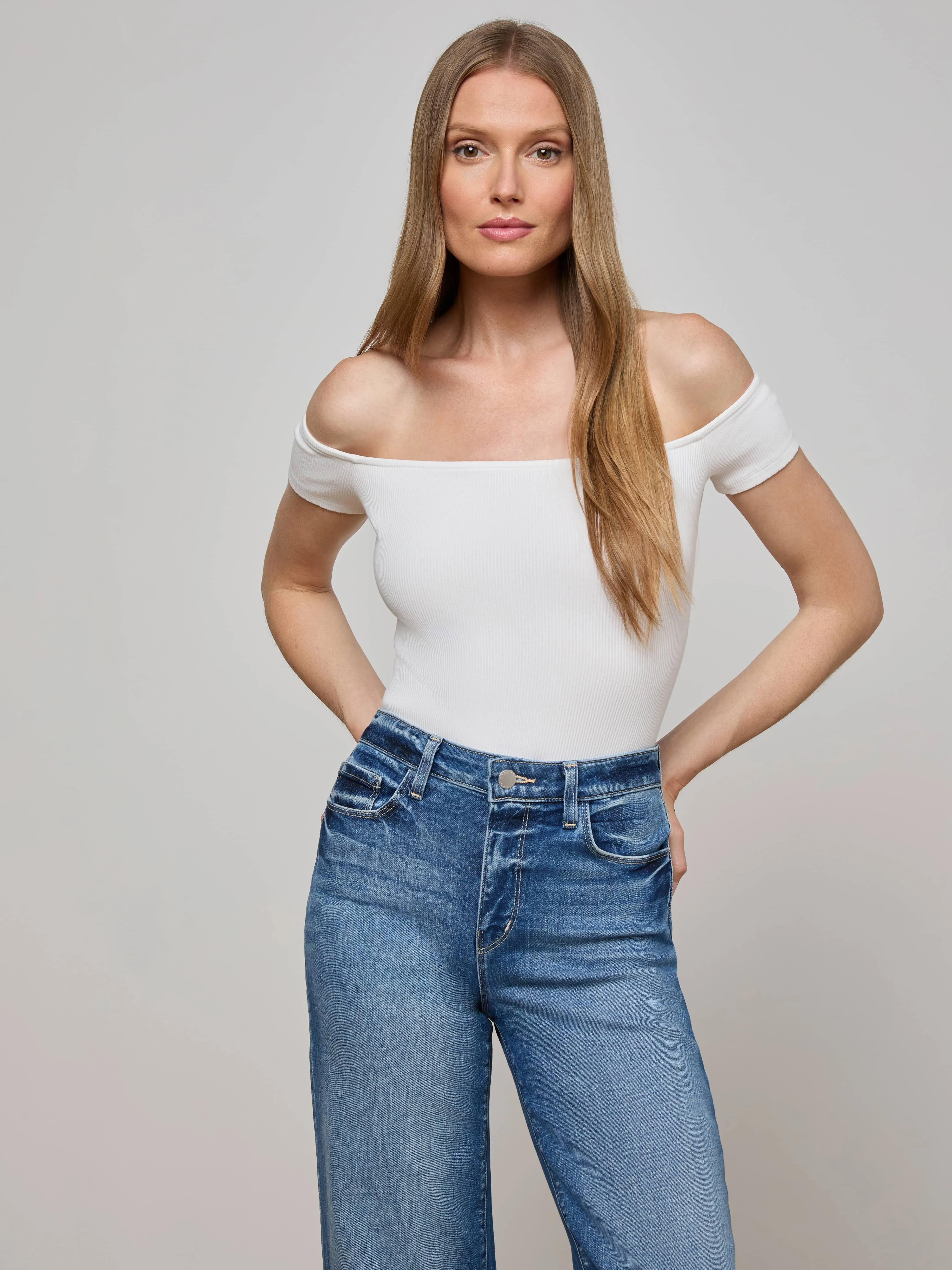 Adana Off-The-Shoulder Bodysuit sold by L'AGENCE