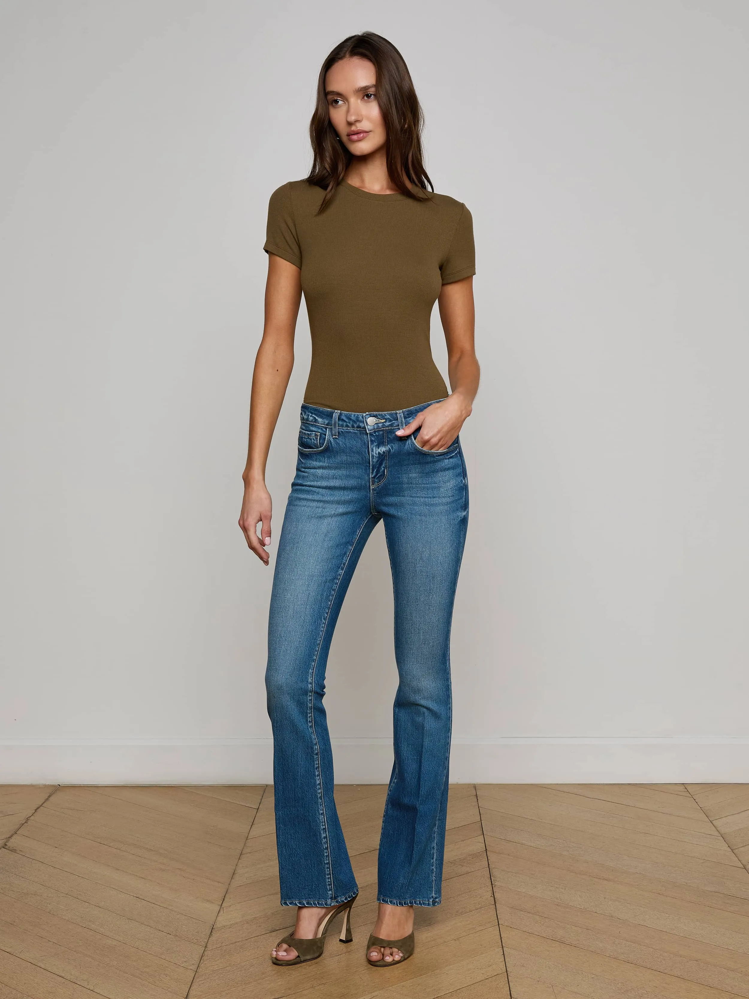 Cara Low-Rise Bootcut Jean sold by L'AGENCE