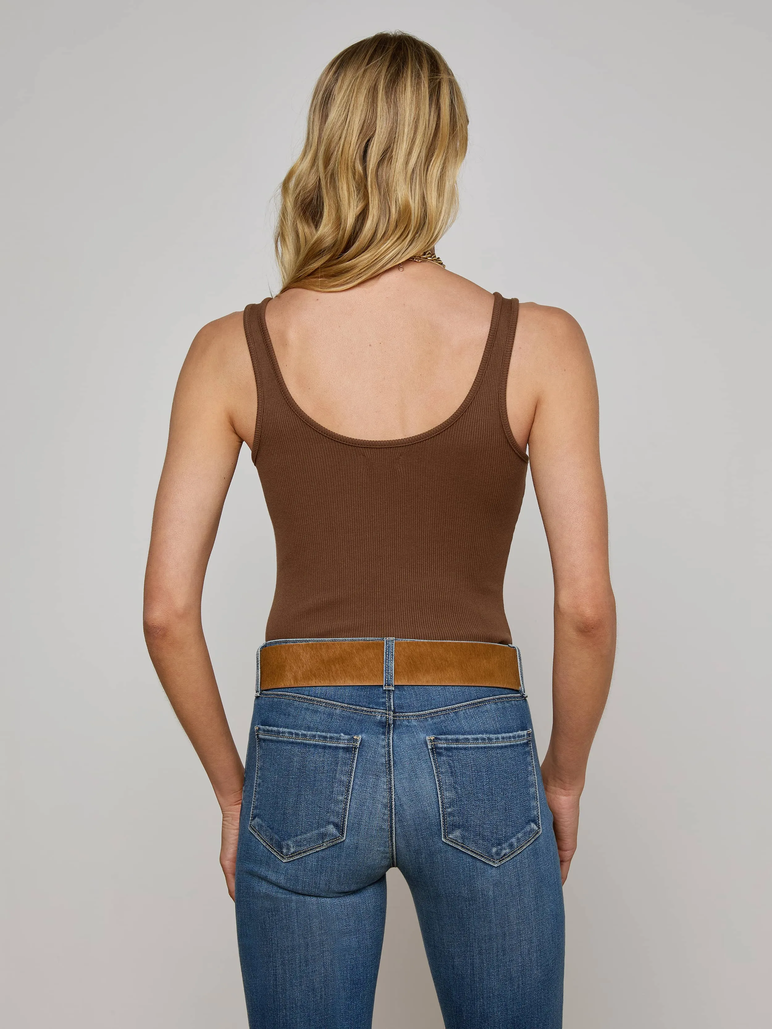 Nica Scoopneck Bodysuit sold by L'AGENCE product image thumbnail 4