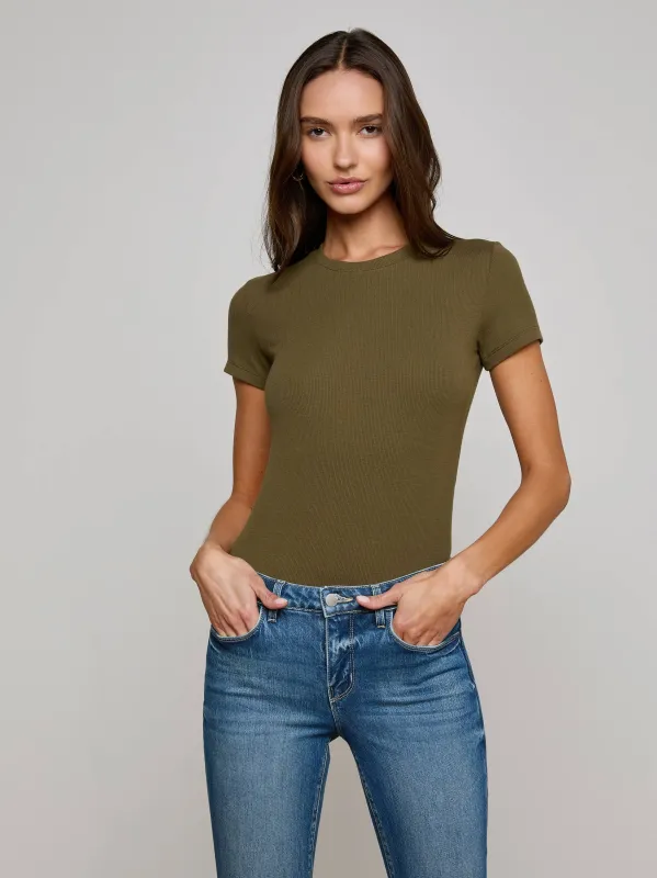 Ressi Micro-Rib Tee sold by L'AGENCE