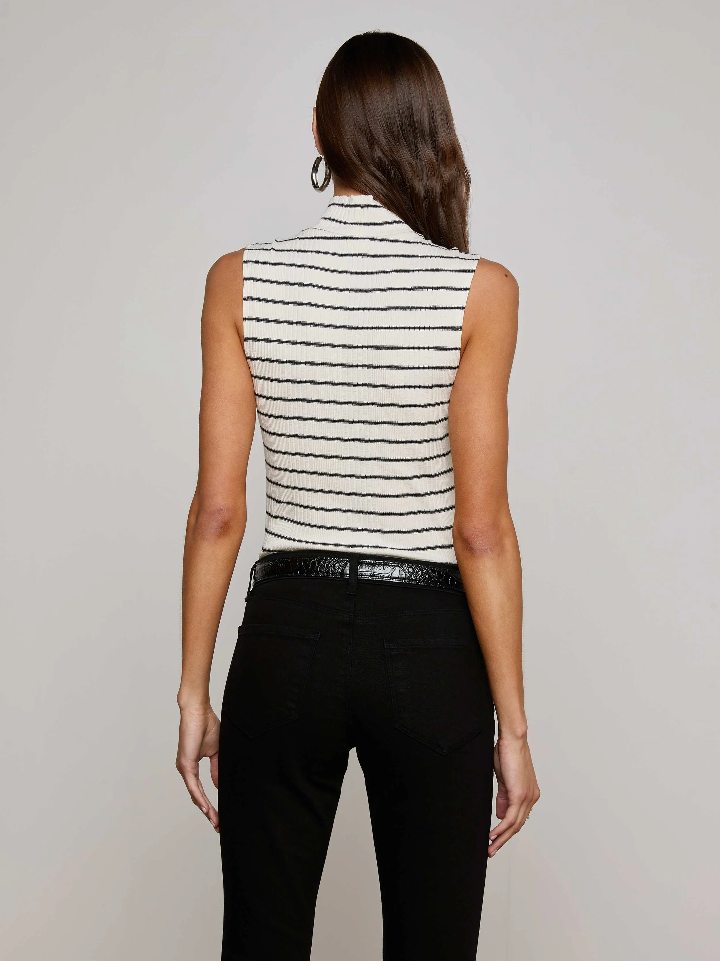 Rosie Mock-Neck Tank sold by L'AGENCE product image thumbnail 4
