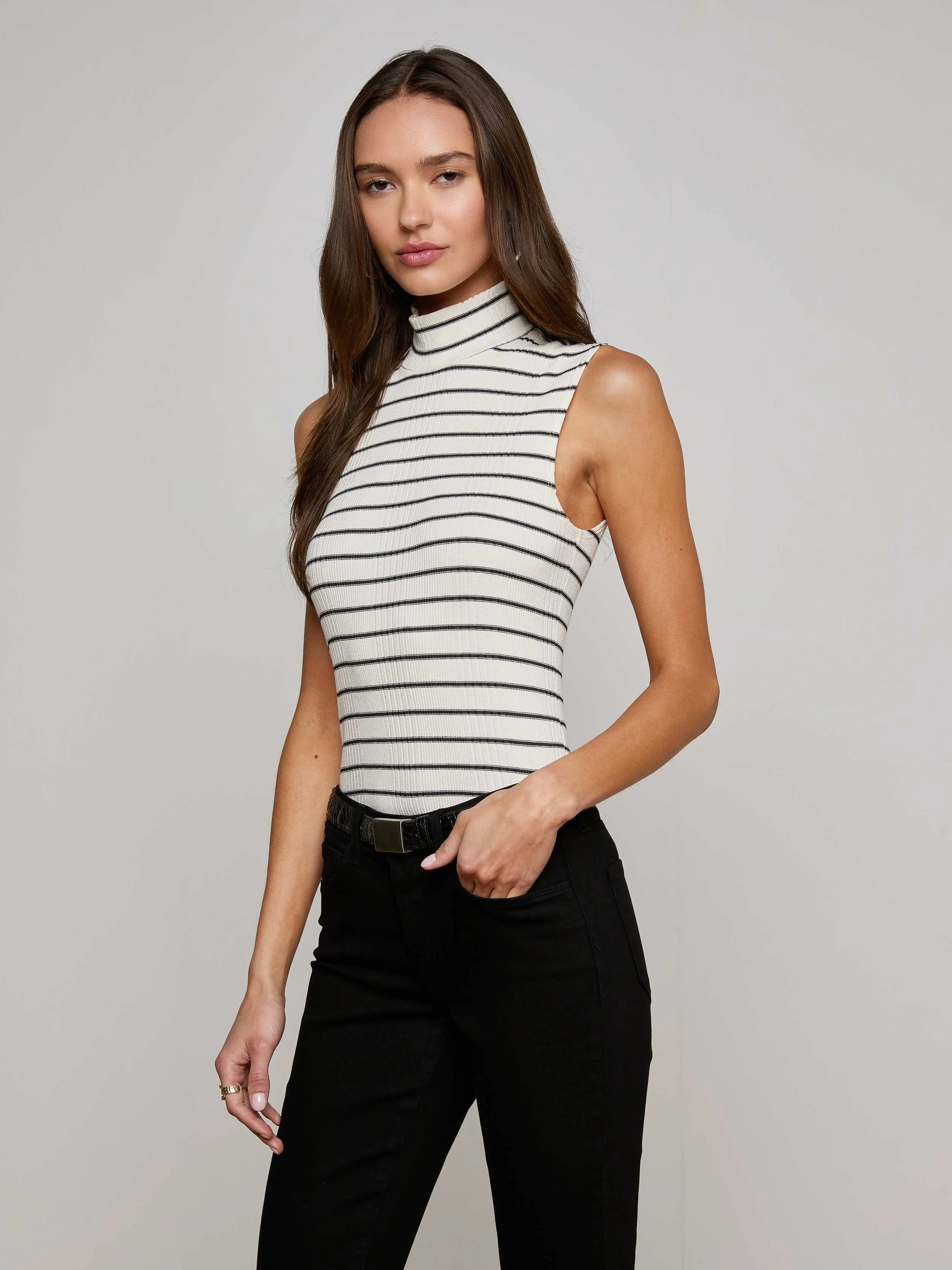 Rosie Mock-Neck Tank sold by L'AGENCE