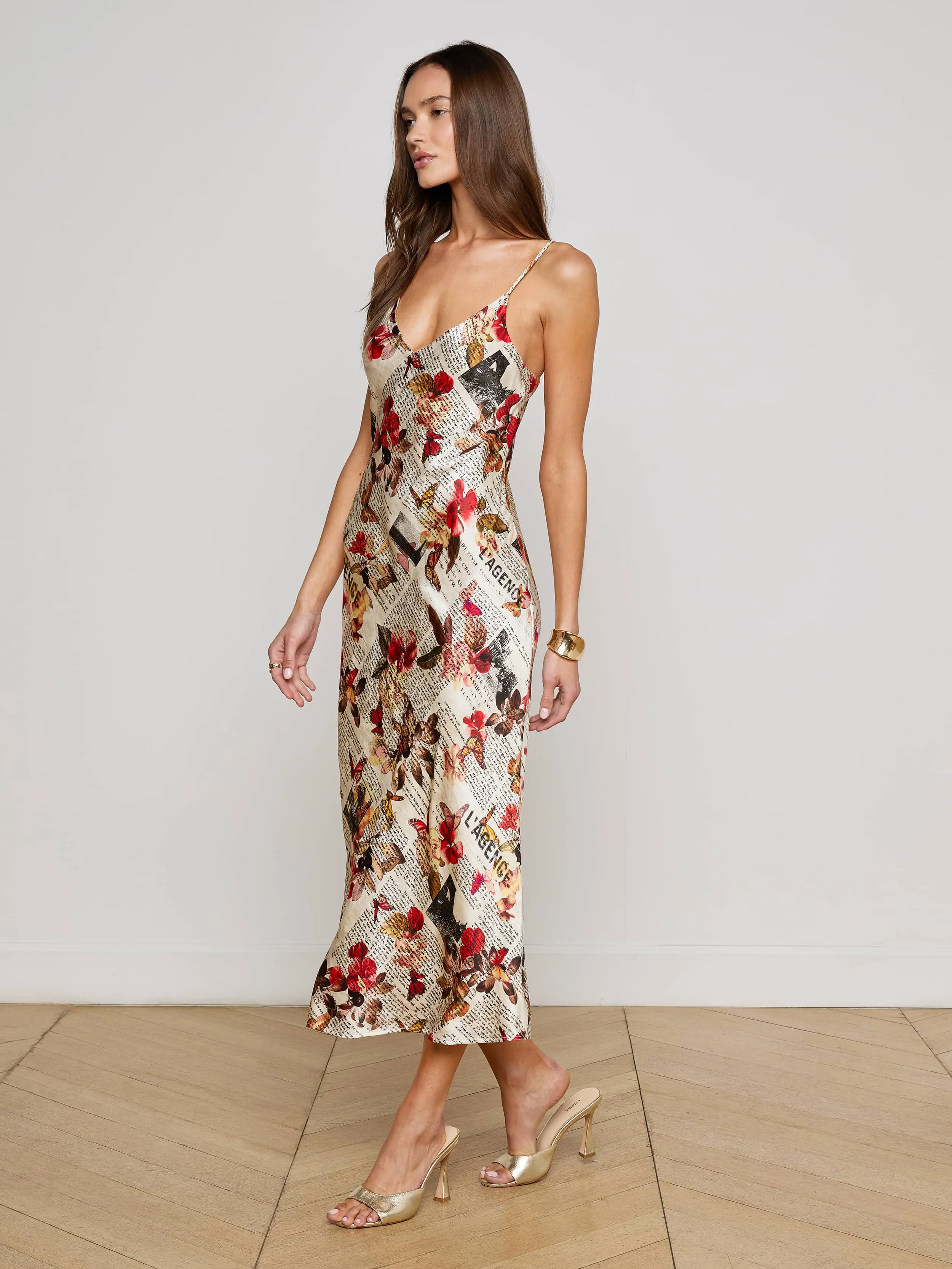 Seridie Silk Slip Dress sold by L'AGENCE product image thumbnail 2