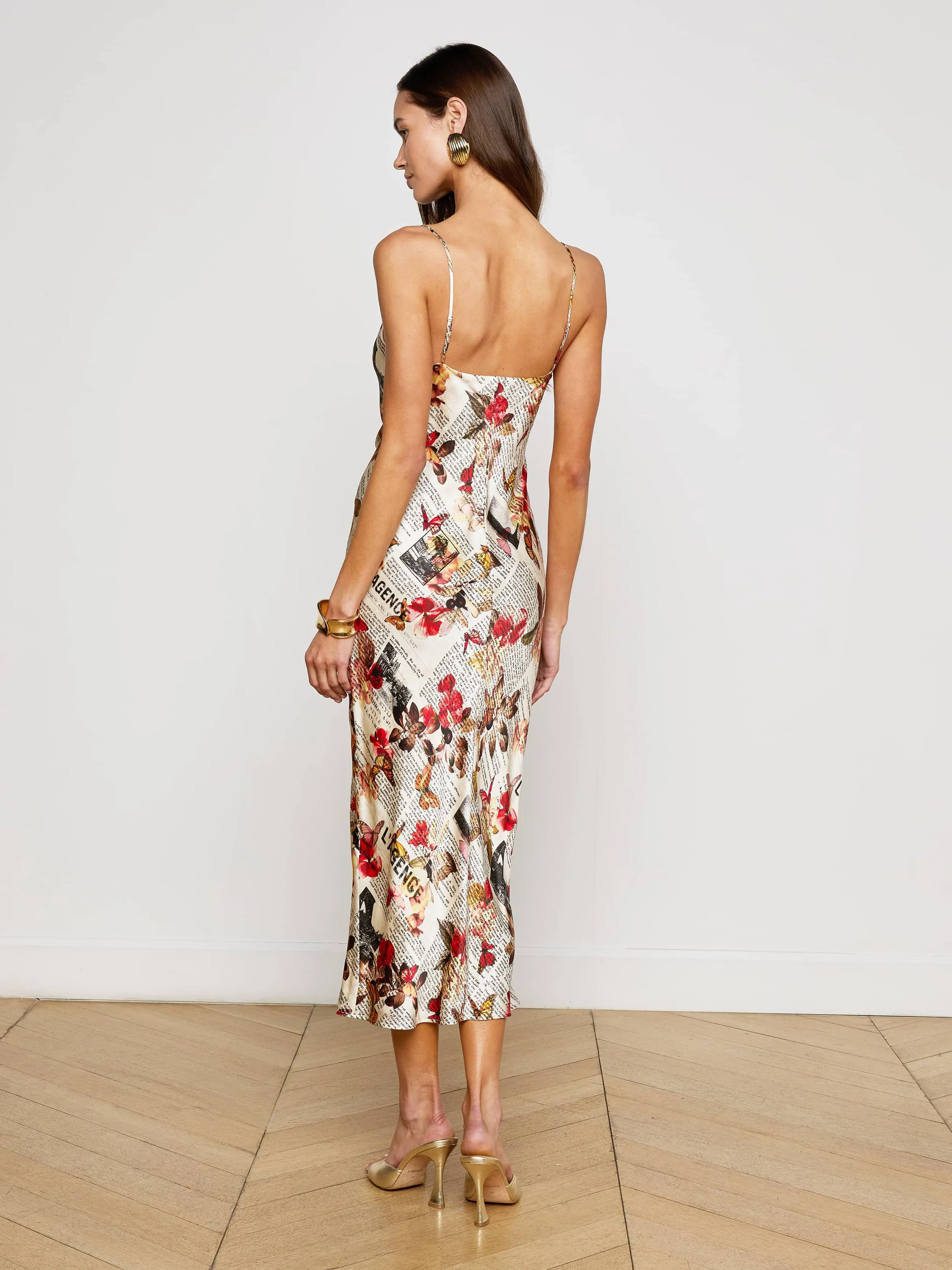 Seridie Silk Slip Dress sold by L'AGENCE product image thumbnail 3