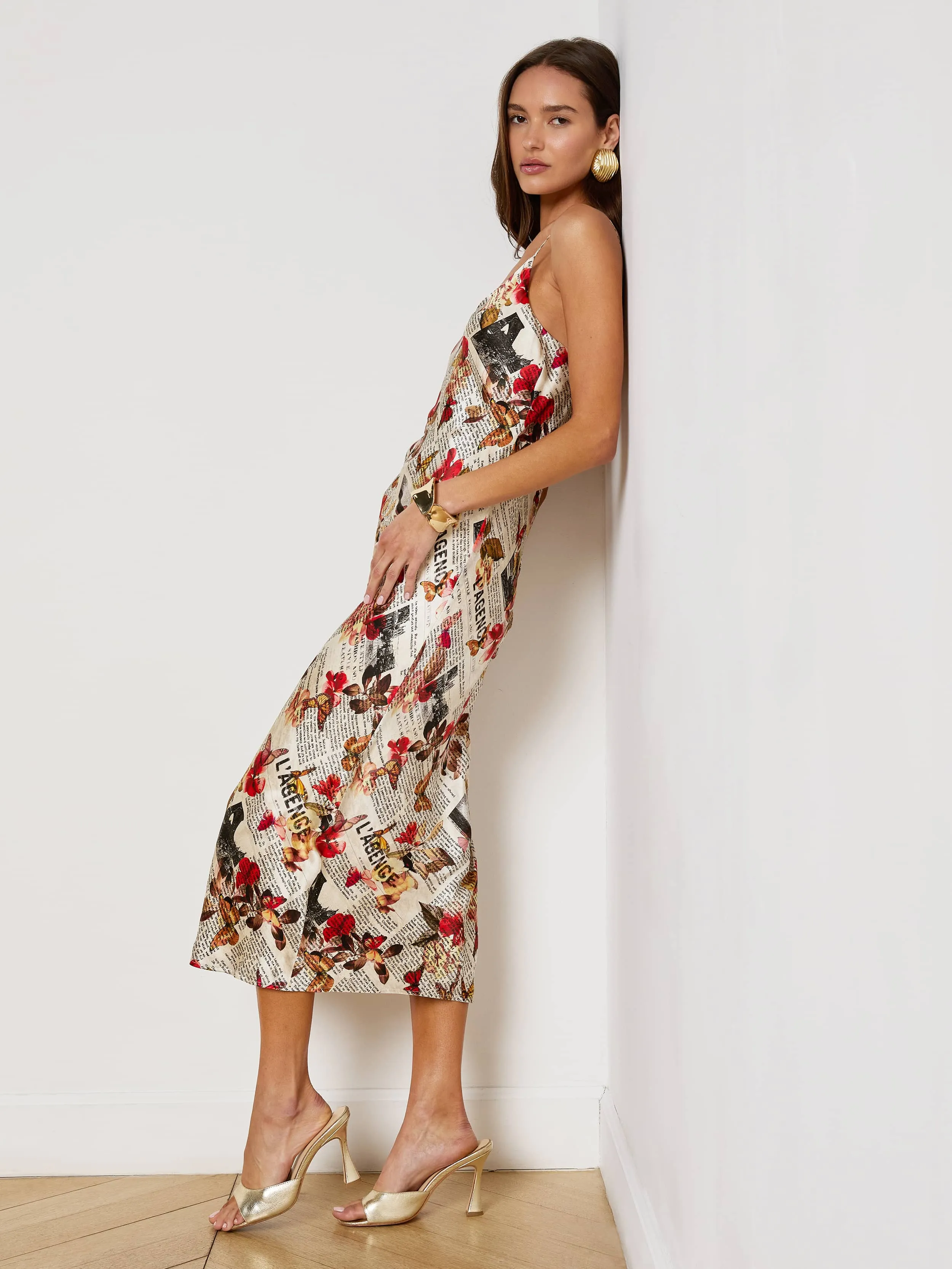 Seridie Silk Slip Dress sold by L'AGENCE product image thumbnail 5