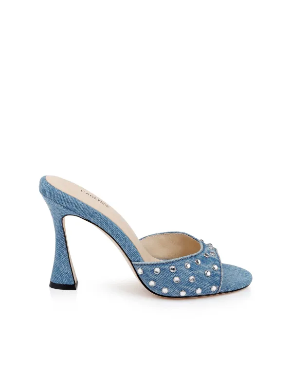 Lucienne Embellished Denim Mule sold by L'AGENCE