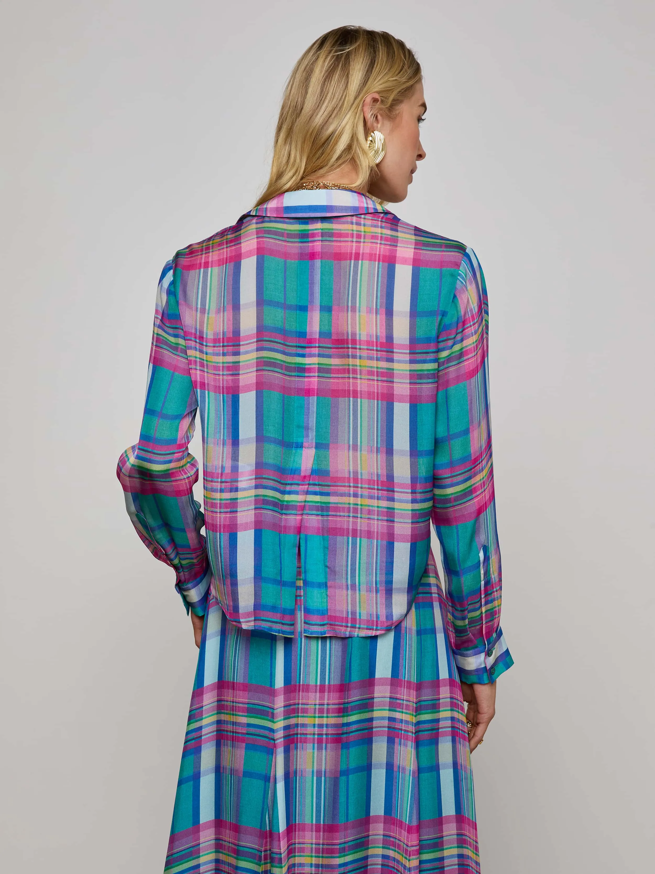 Cosette Plaid Shirt sold by L'AGENCE product image thumbnail 3