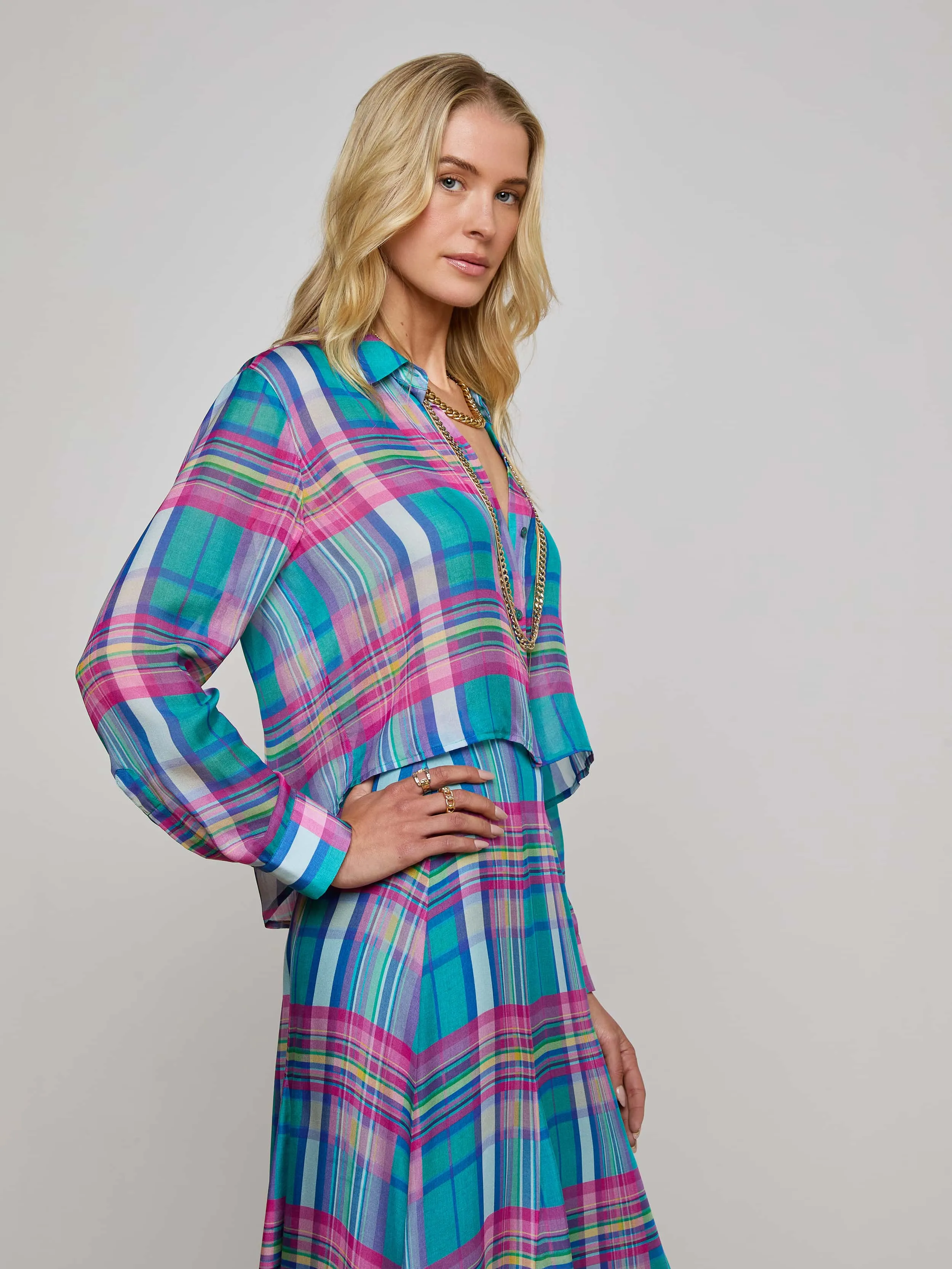 Cosette Plaid Shirt sold by L'AGENCE