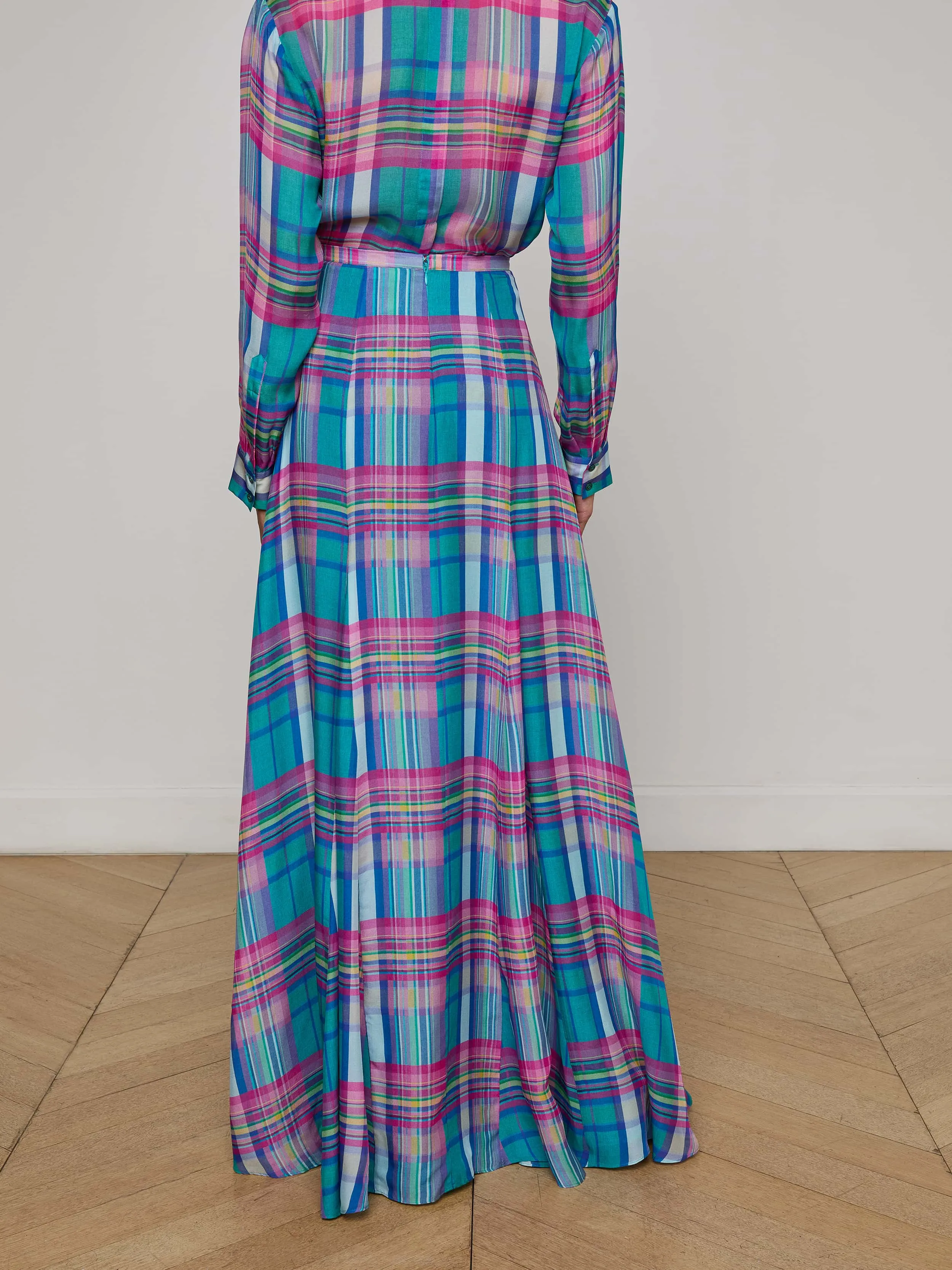 Patricia Plaid Maxi Skirt sold by L'AGENCE product image thumbnail 3