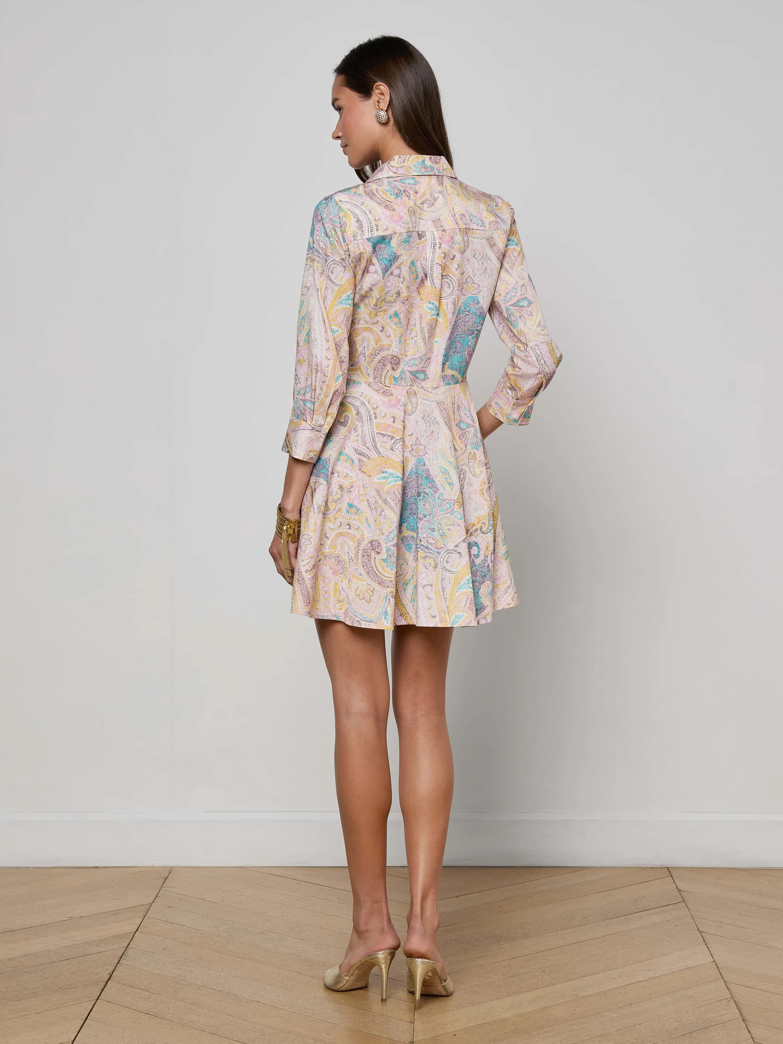 Meadow Mini Shirt Dress sold by L'AGENCE product image thumbnail 3
