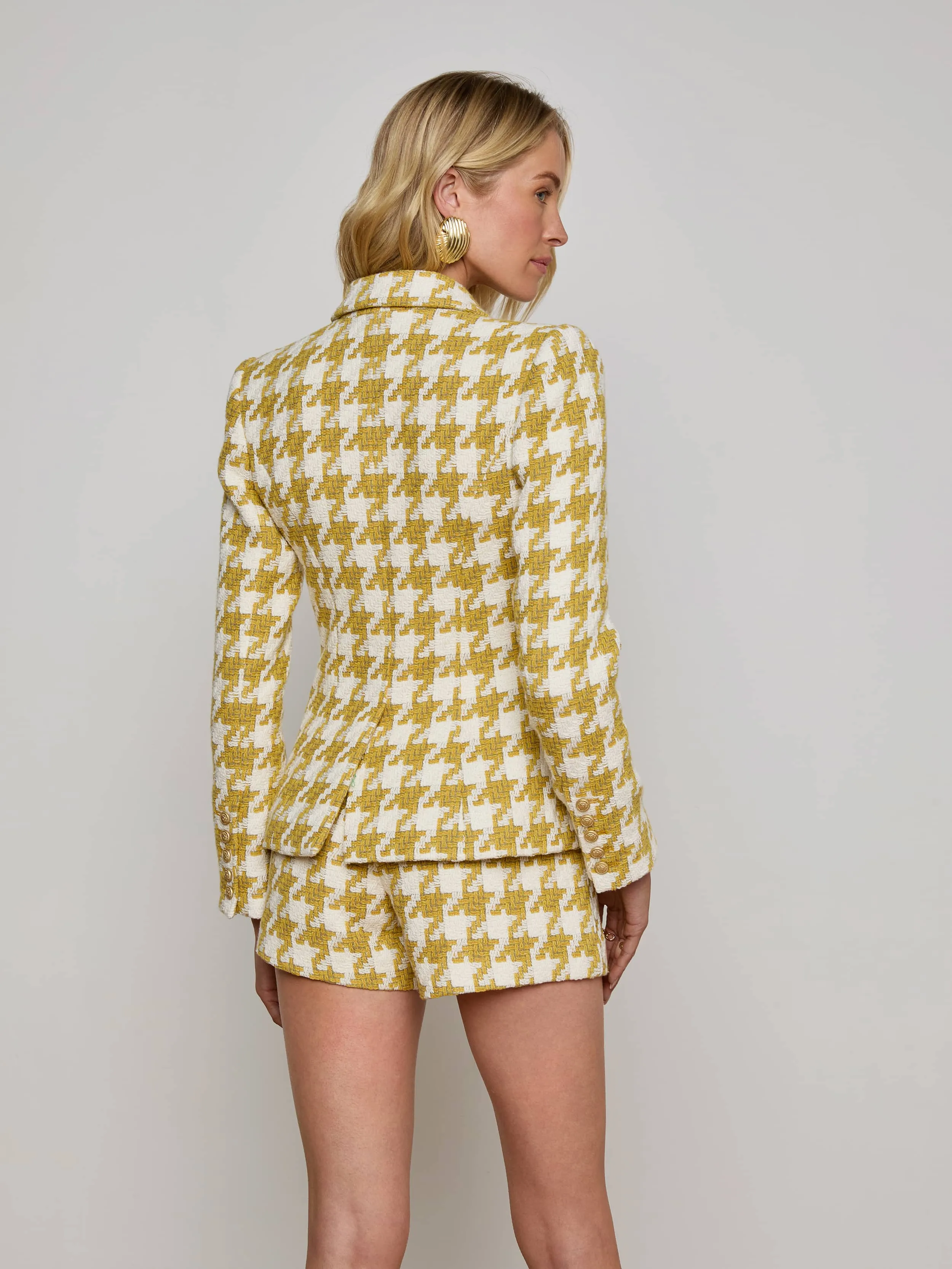 Marie Houndstooth Tweed Blazer sold by L'AGENCE product image thumbnail 4