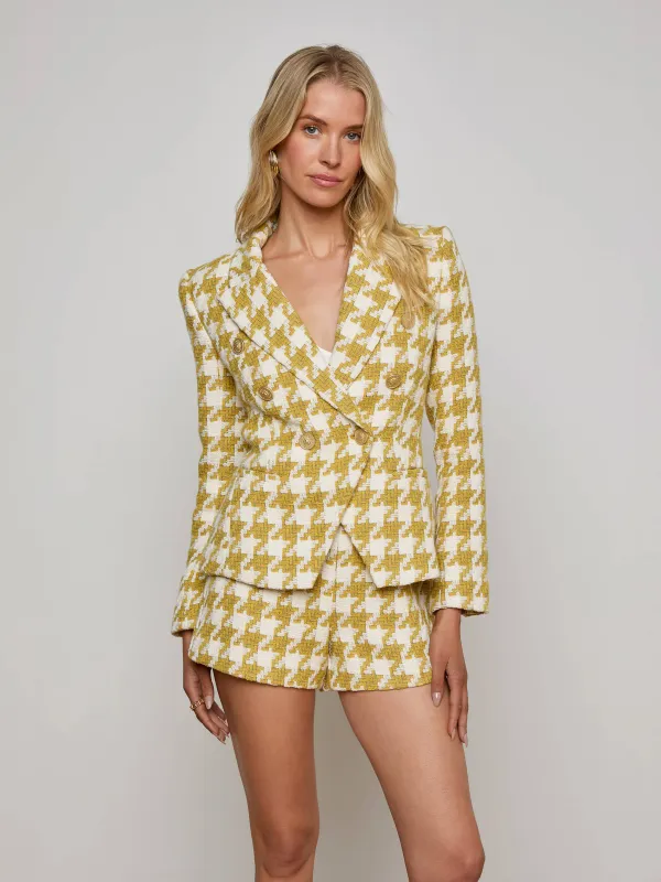 Marie Houndstooth Tweed Blazer sold by L'AGENCE