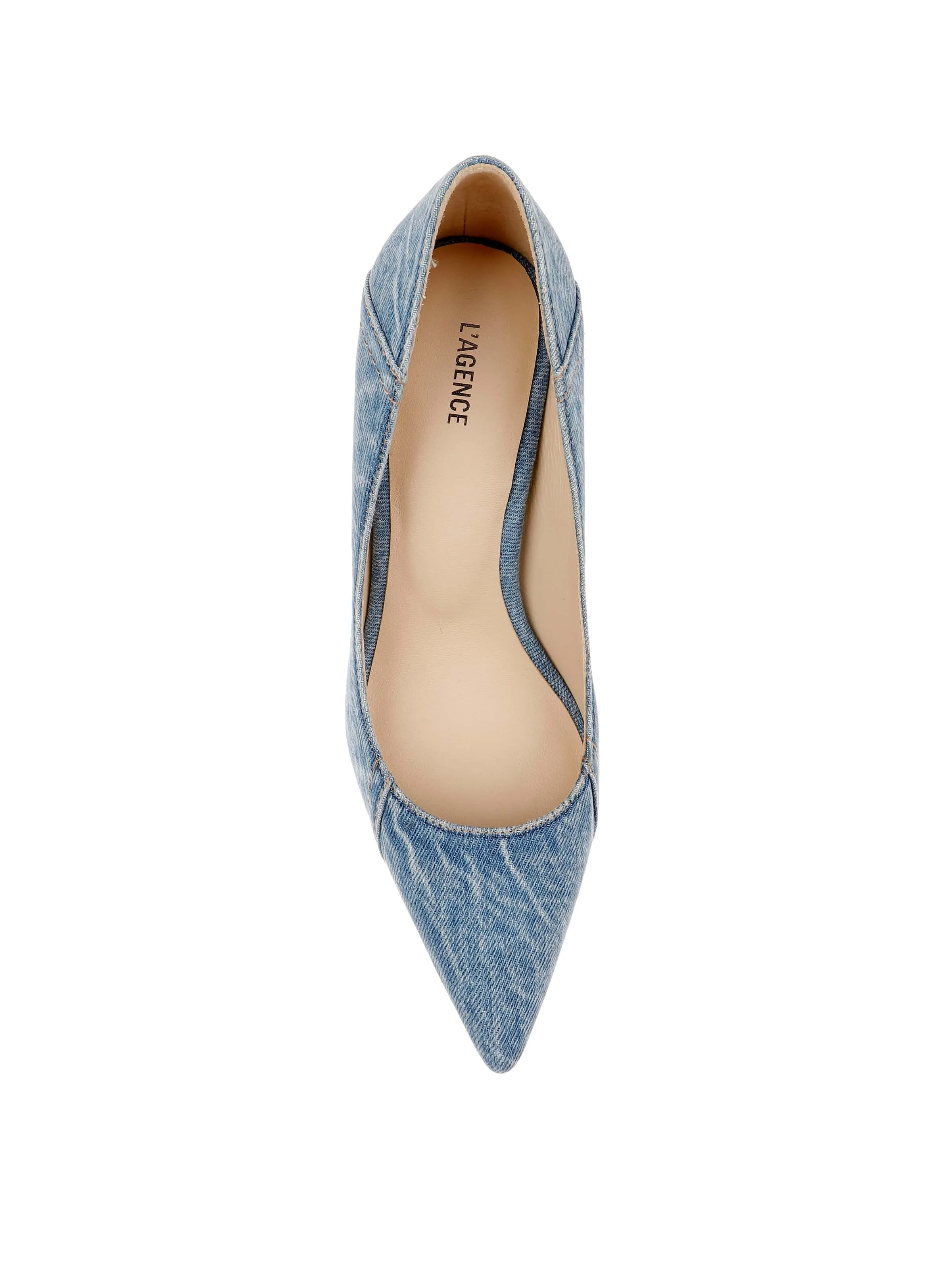 Maelle Denim Pump sold by L'AGENCE product image thumbnail 4