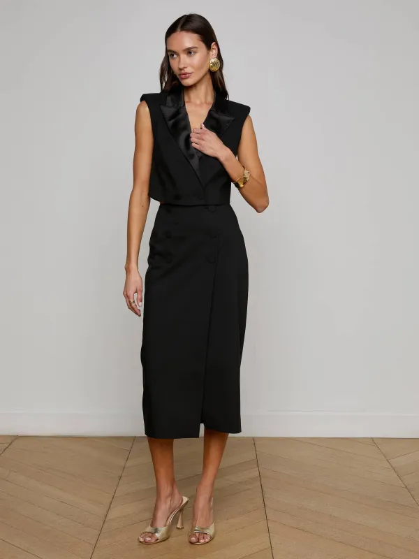 Febe Tuxedo Skirt sold by L'AGENCE