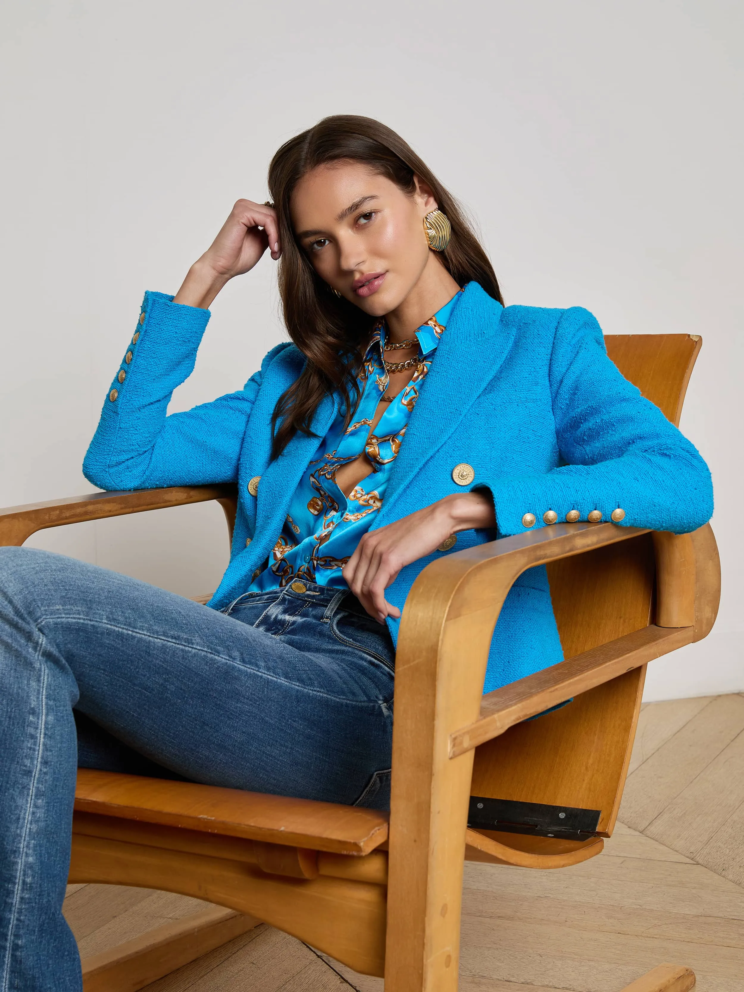 Brooke Tweed Blazer sold by L'AGENCE product image thumbnail 2