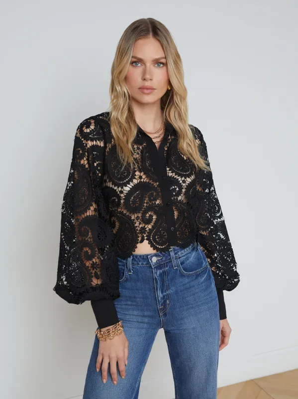 Odelia Lace Blouse sold by L'AGENCE