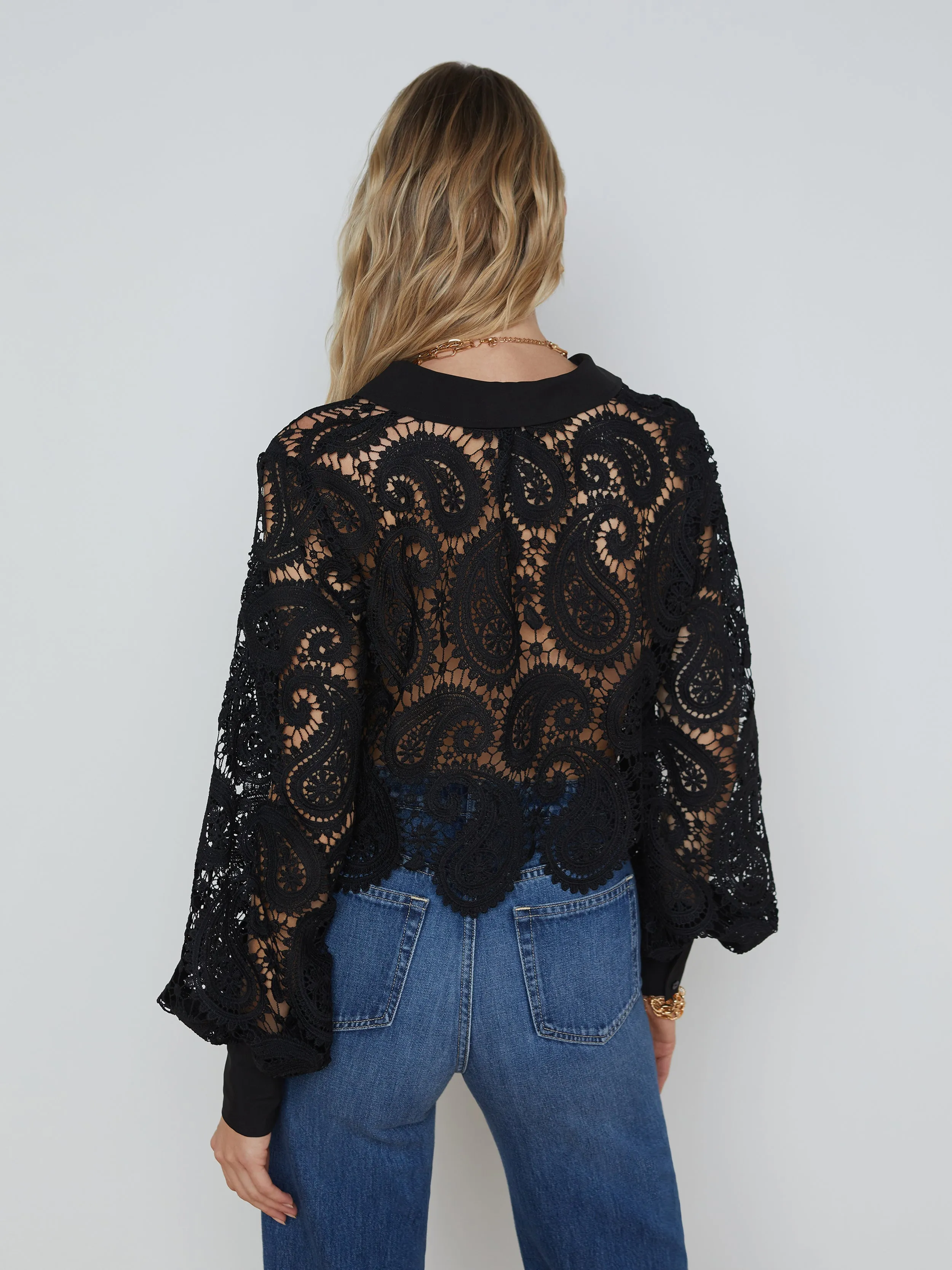 Odelia Lace Blouse sold by L'AGENCE product image thumbnail 5