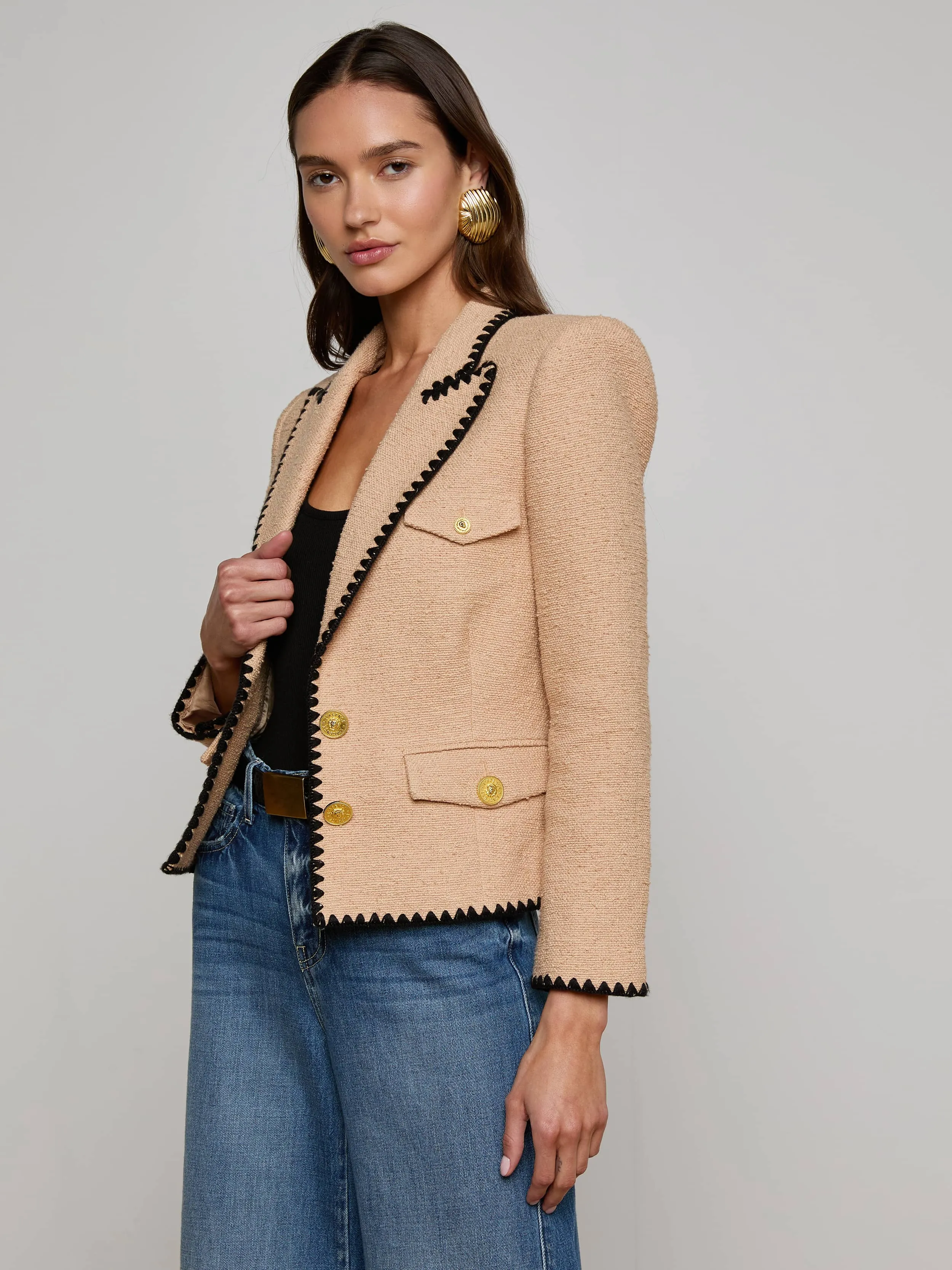 Wylla Tweed Blazer sold by L'AGENCE product image thumbnail 3
