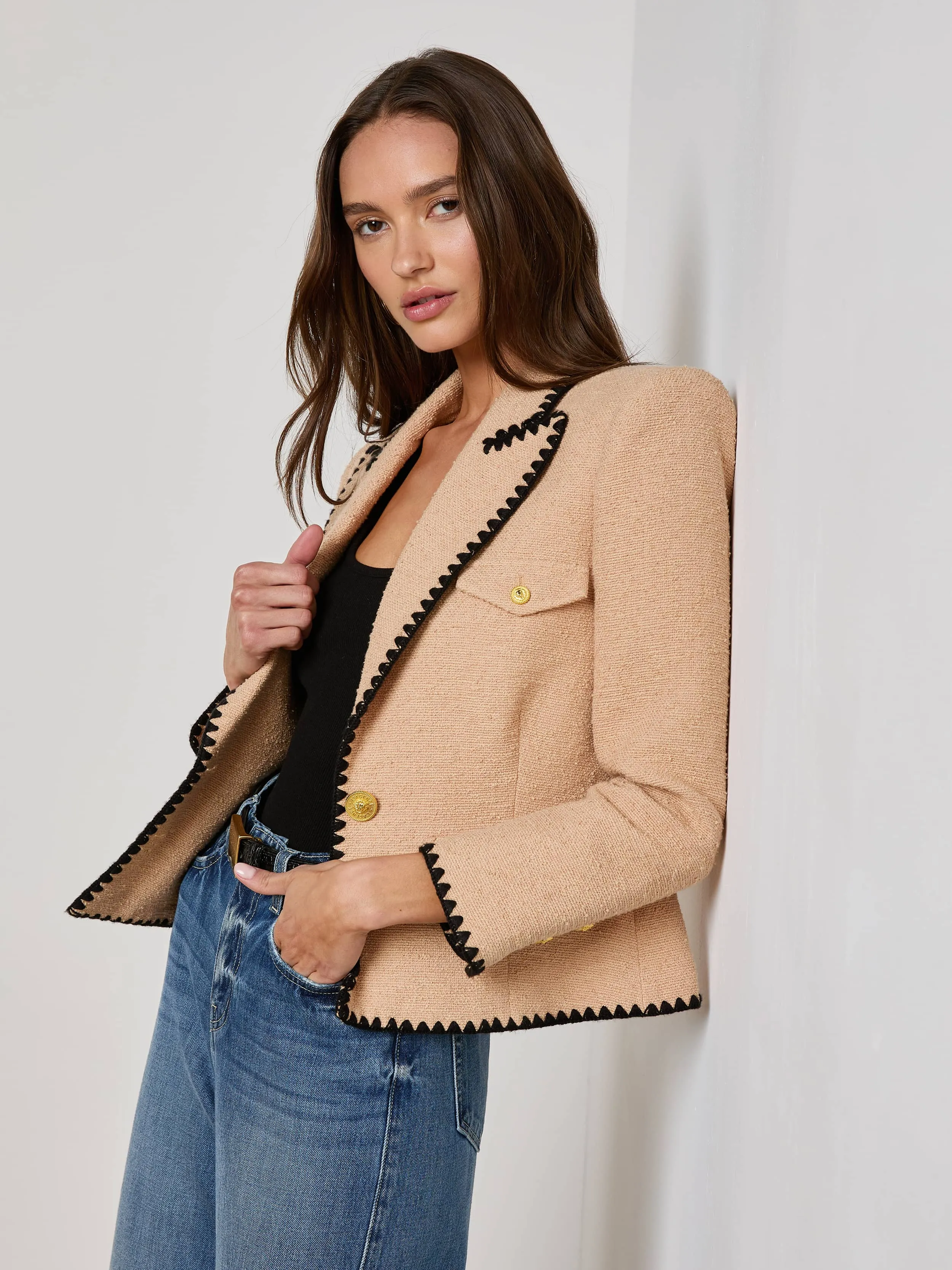 Wylla Tweed Blazer sold by L'AGENCE product image thumbnail 5