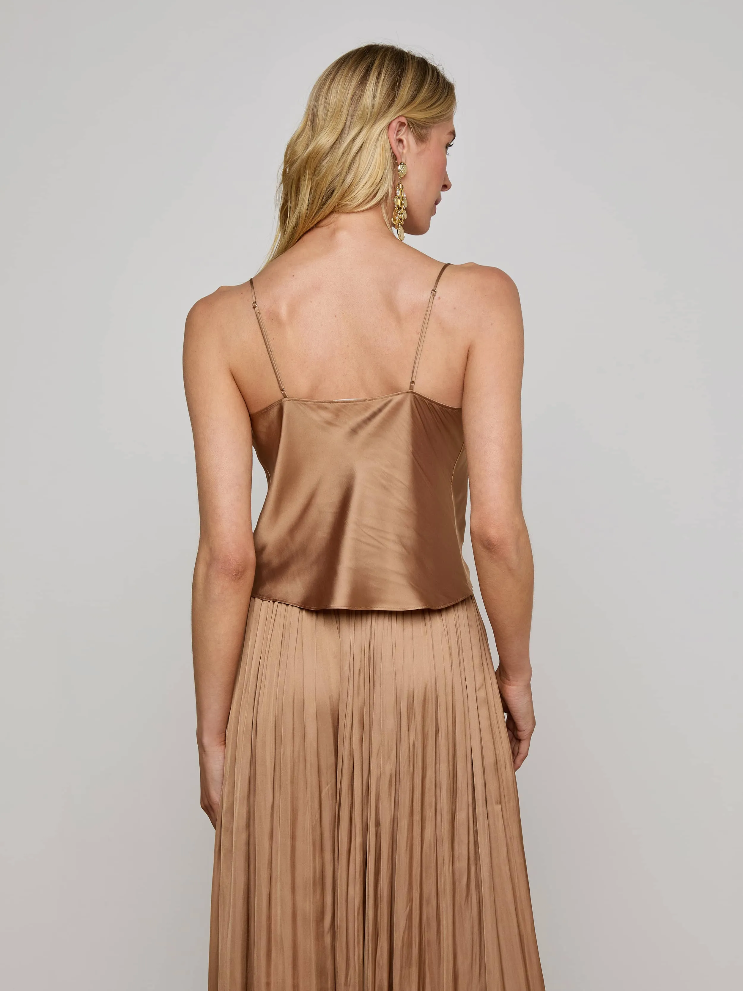 Calista Satin Camisole sold by L'AGENCE product image thumbnail 4
