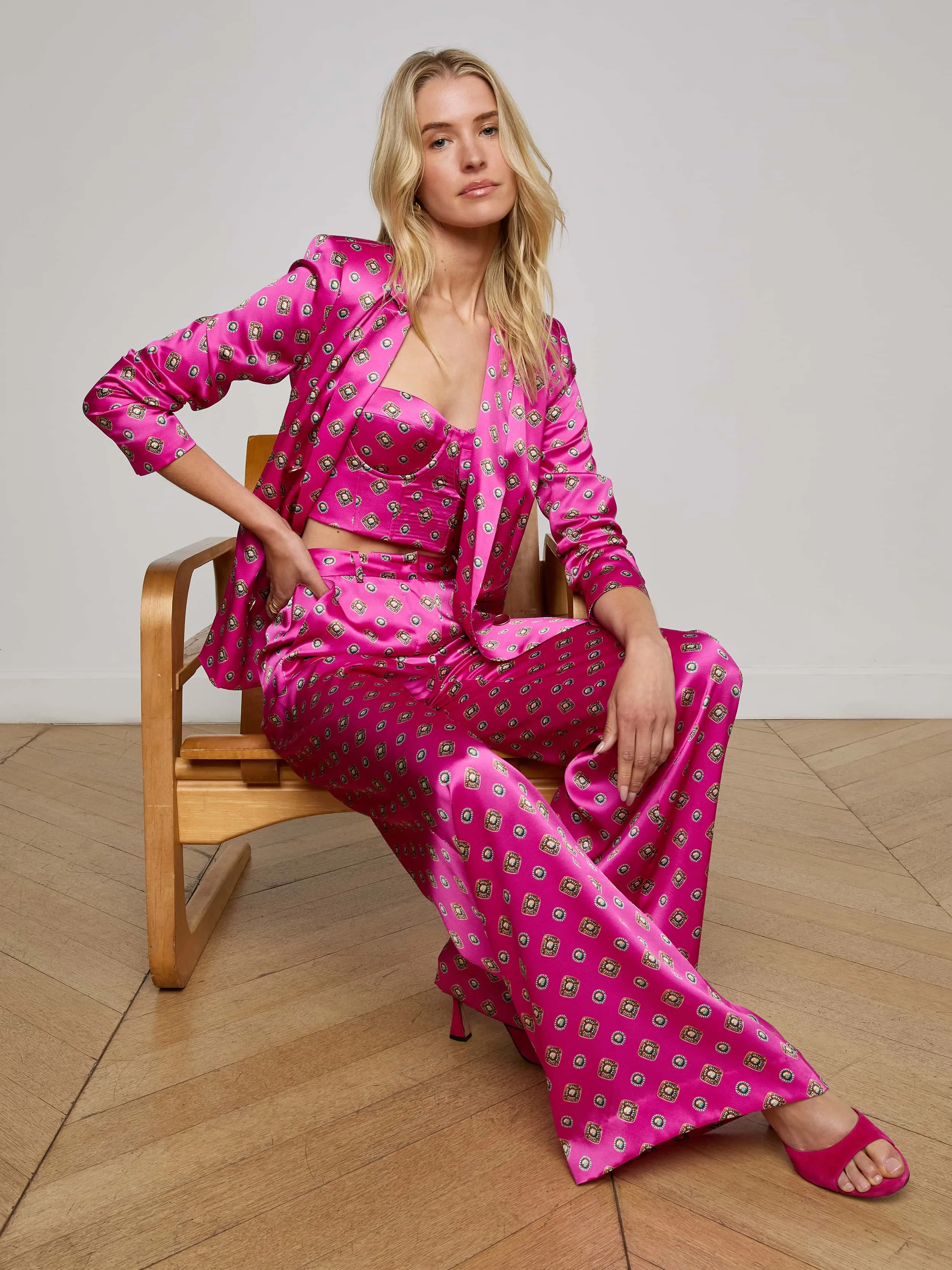 Colin Silk Blazer sold by L'AGENCE product image thumbnail 5