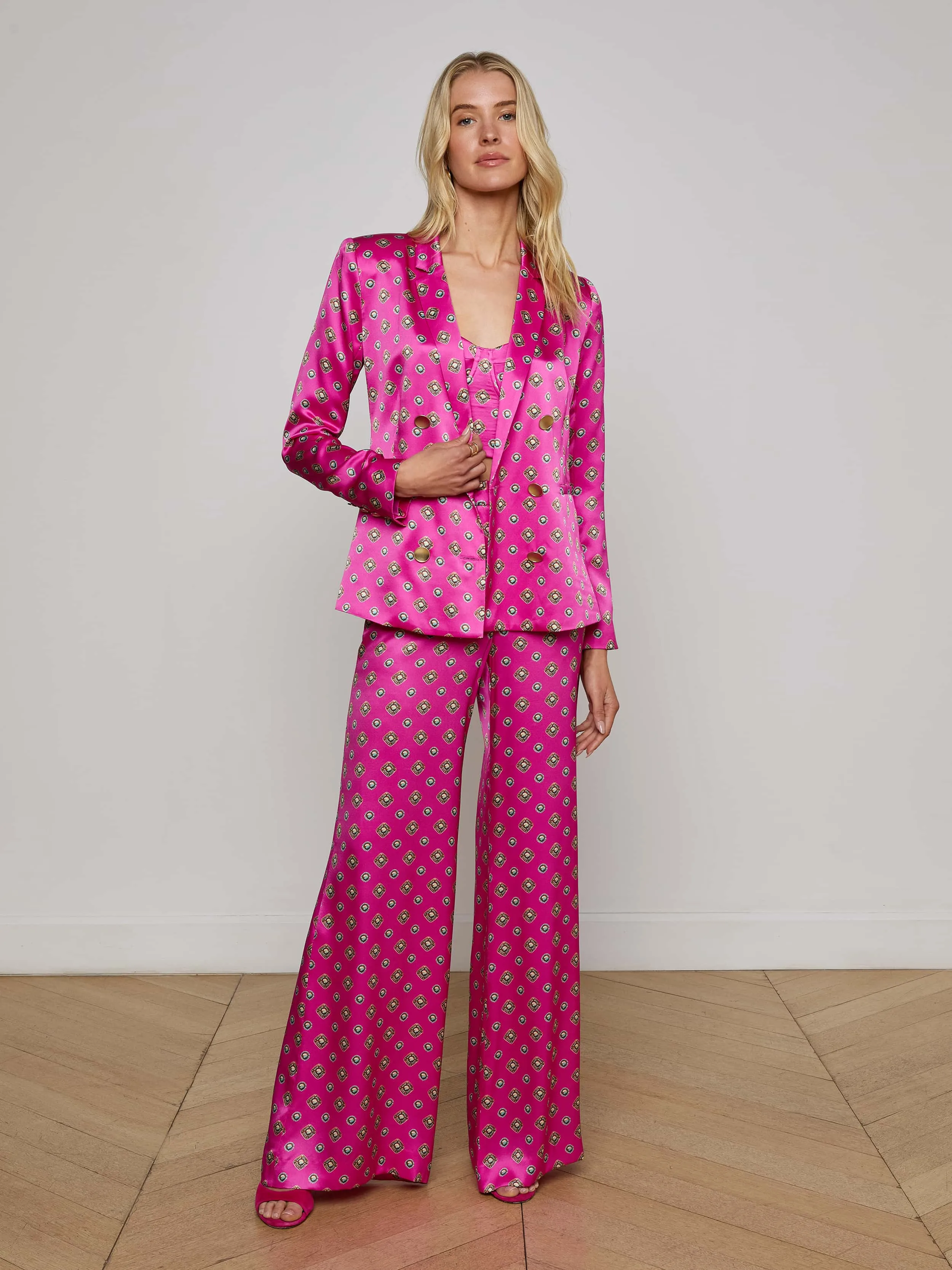 Pilar Silk Wide-Leg Pant sold by L'AGENCE