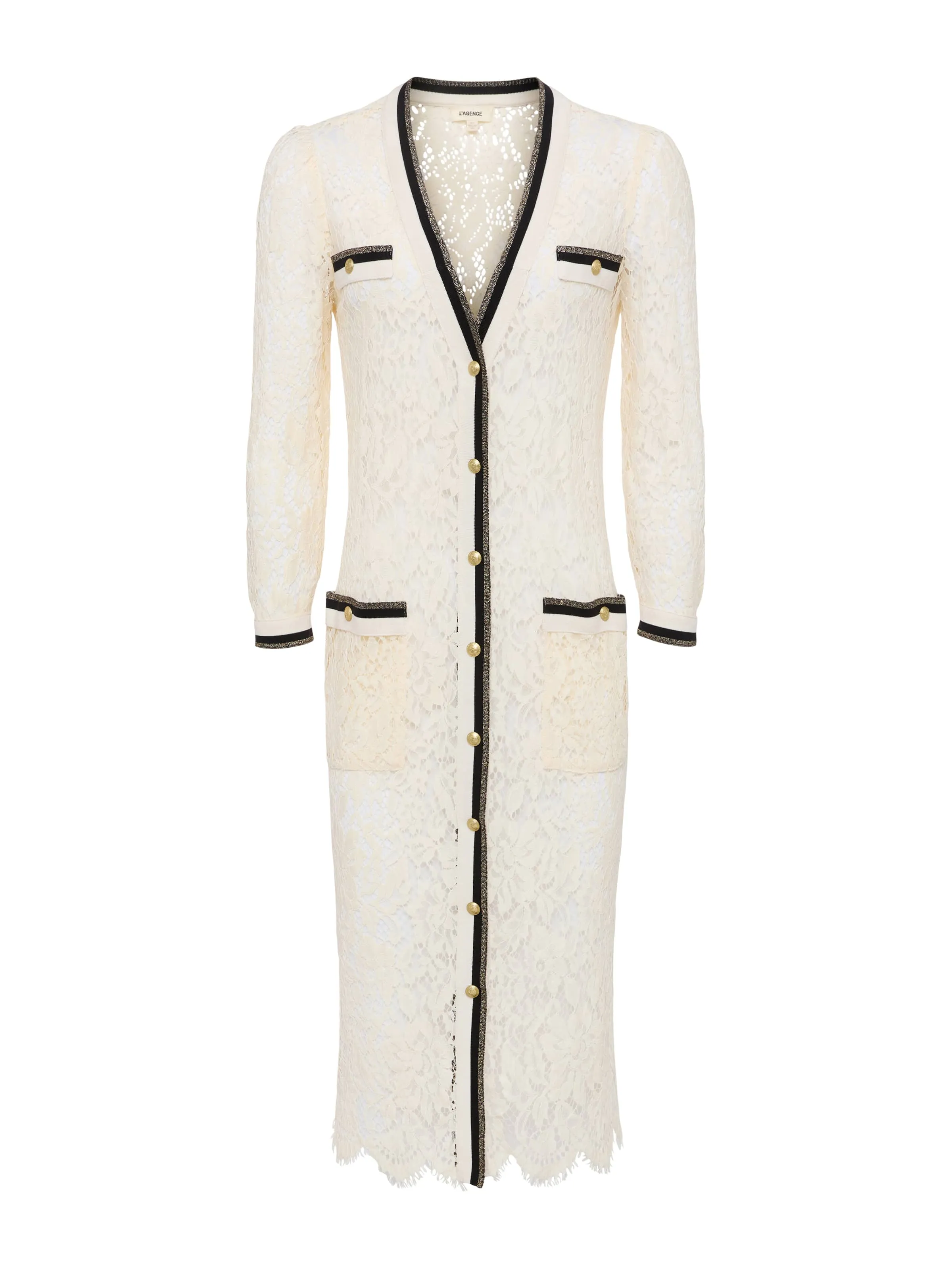 Whisper Lace Cardigan Dress sold by L'AGENCE product image thumbnail 5