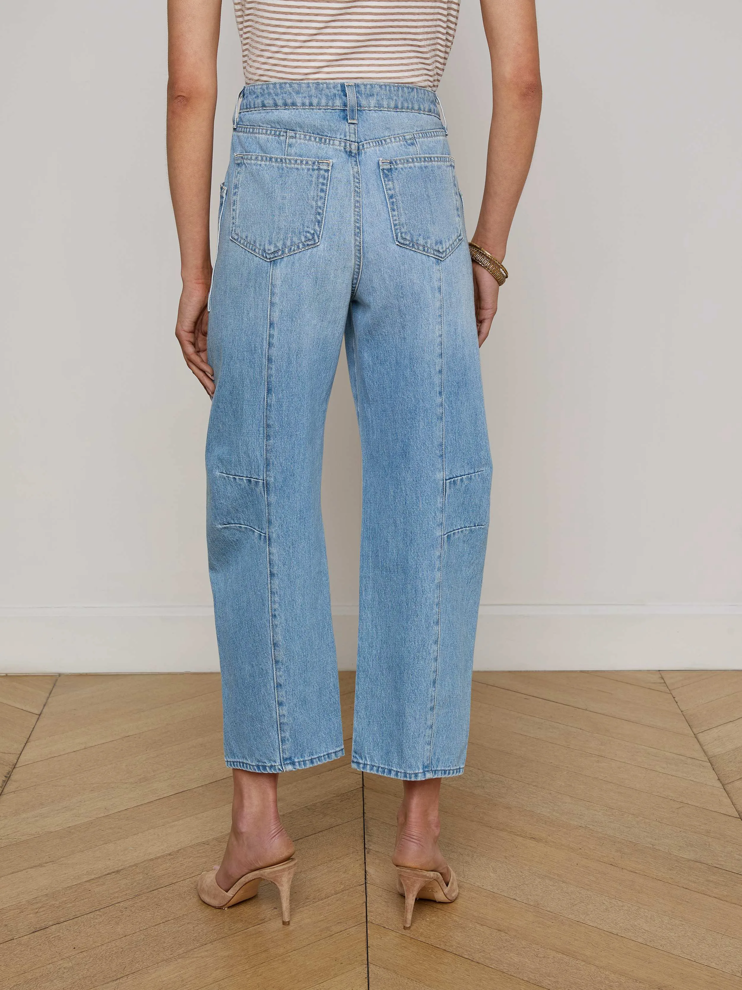 Cody Cropped Barrel-Leg Jean sold by L'AGENCE product image thumbnail 4