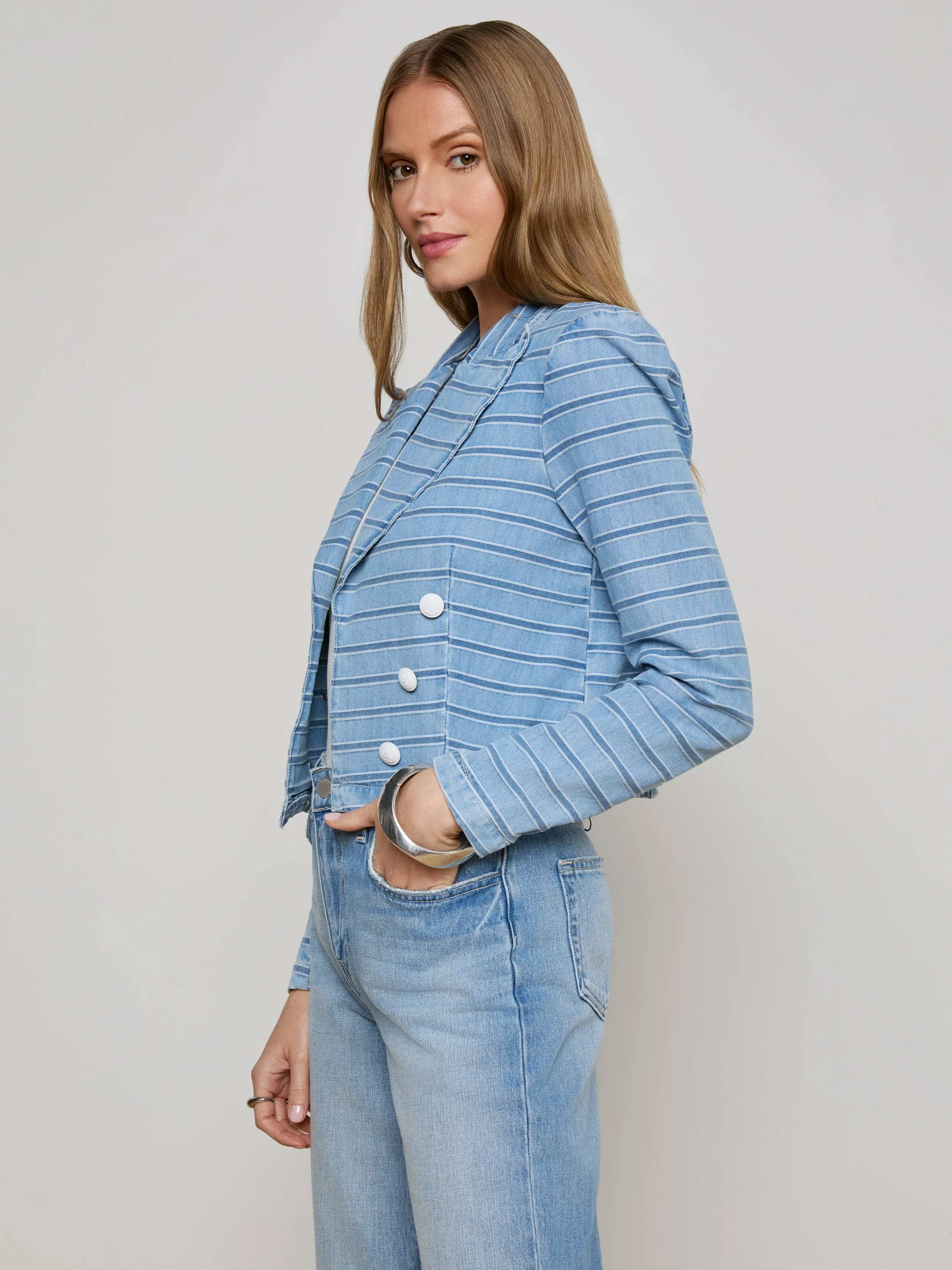 Dolly Striped Blazer sold by L'AGENCE product image thumbnail 2