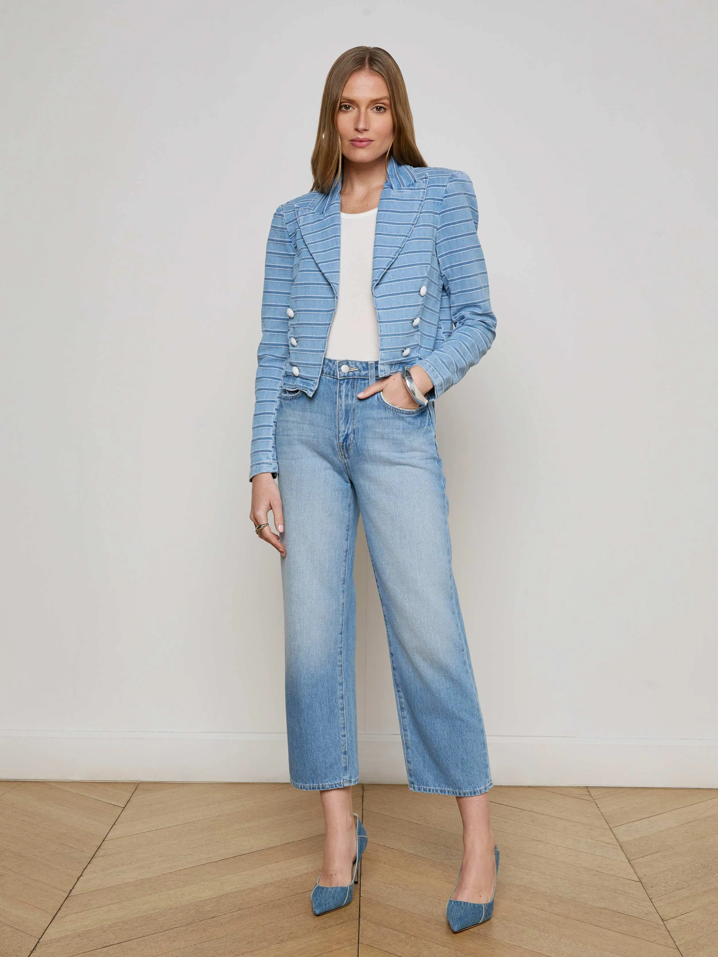 Dolly Striped Blazer sold by L'AGENCE product image thumbnail 4