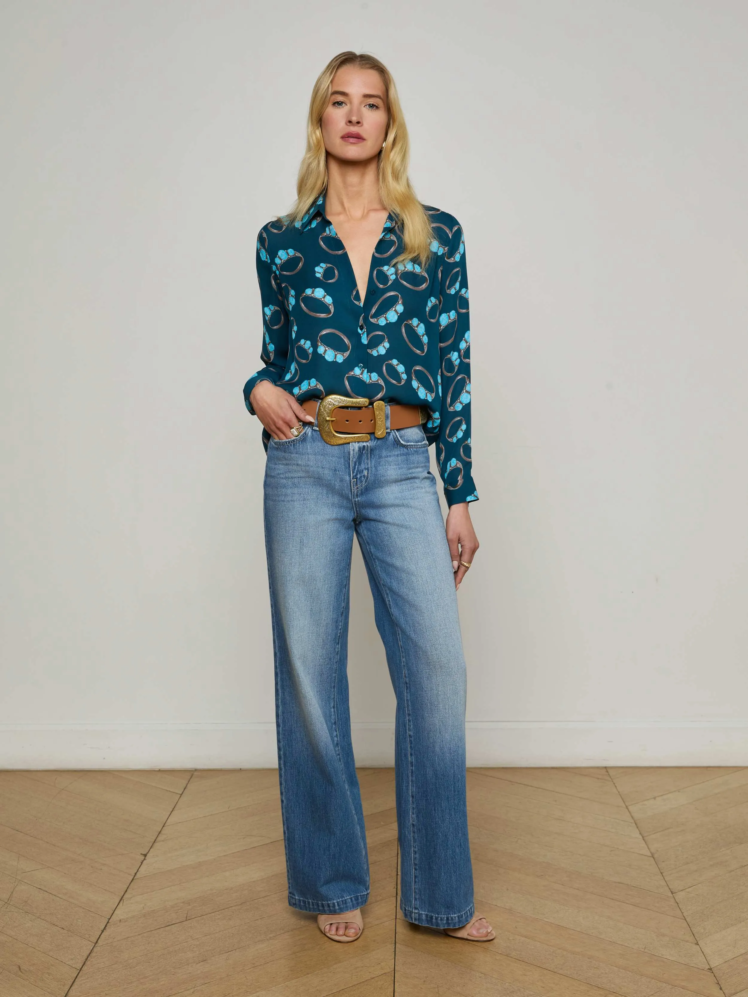 Nina Silk Blouse sold by L'AGENCE product image thumbnail 2