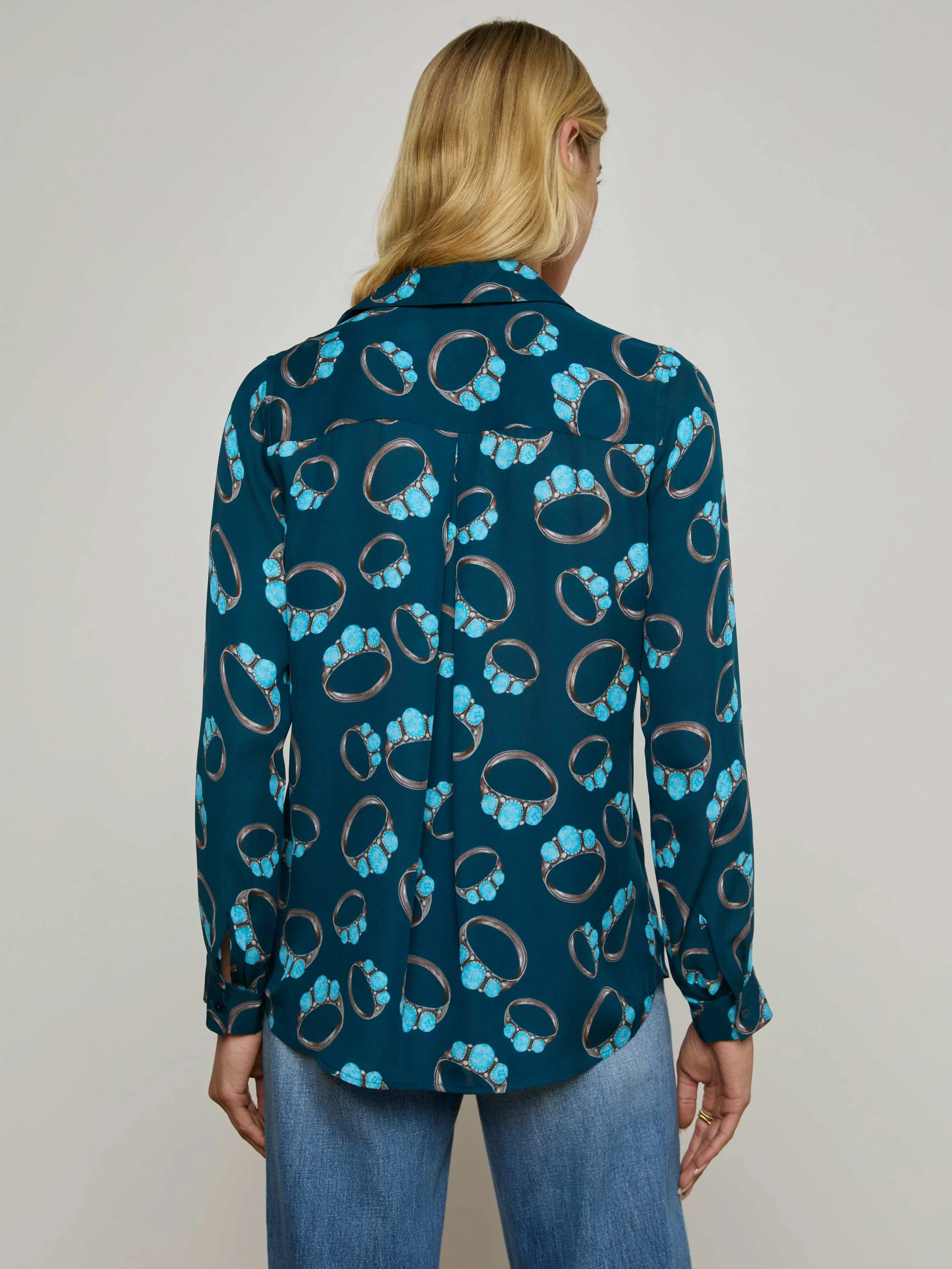 Nina Silk Blouse sold by L'AGENCE product image thumbnail 4
