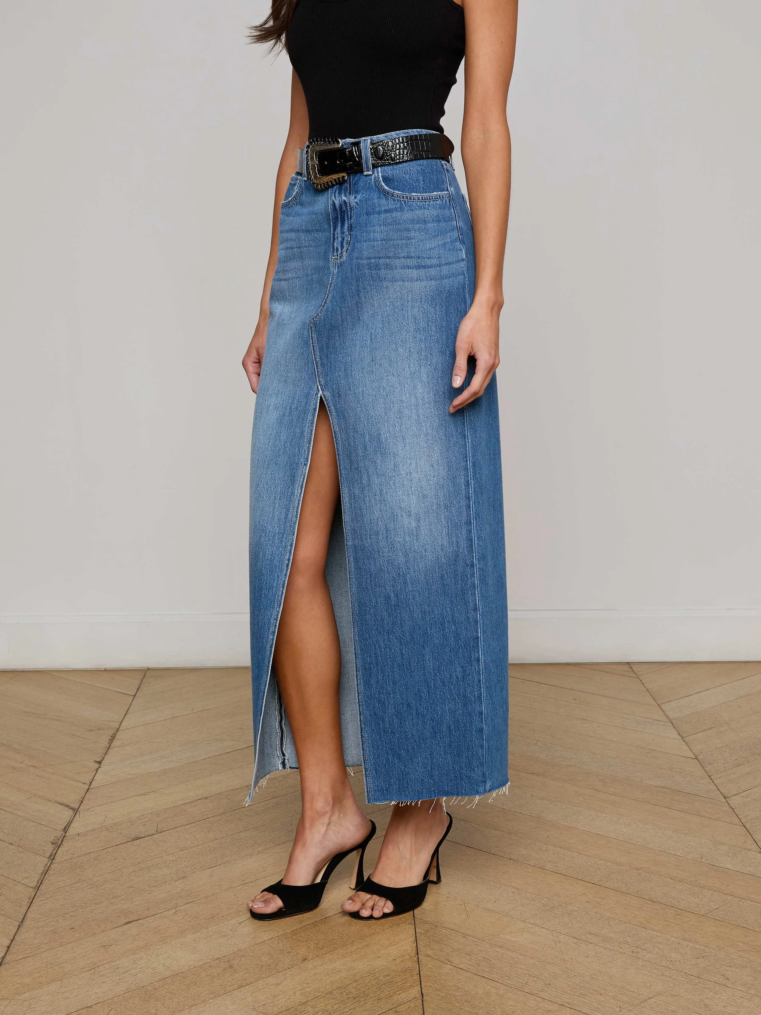 Rysa Jean Maxi Skirt sold by L'AGENCE product image thumbnail 3