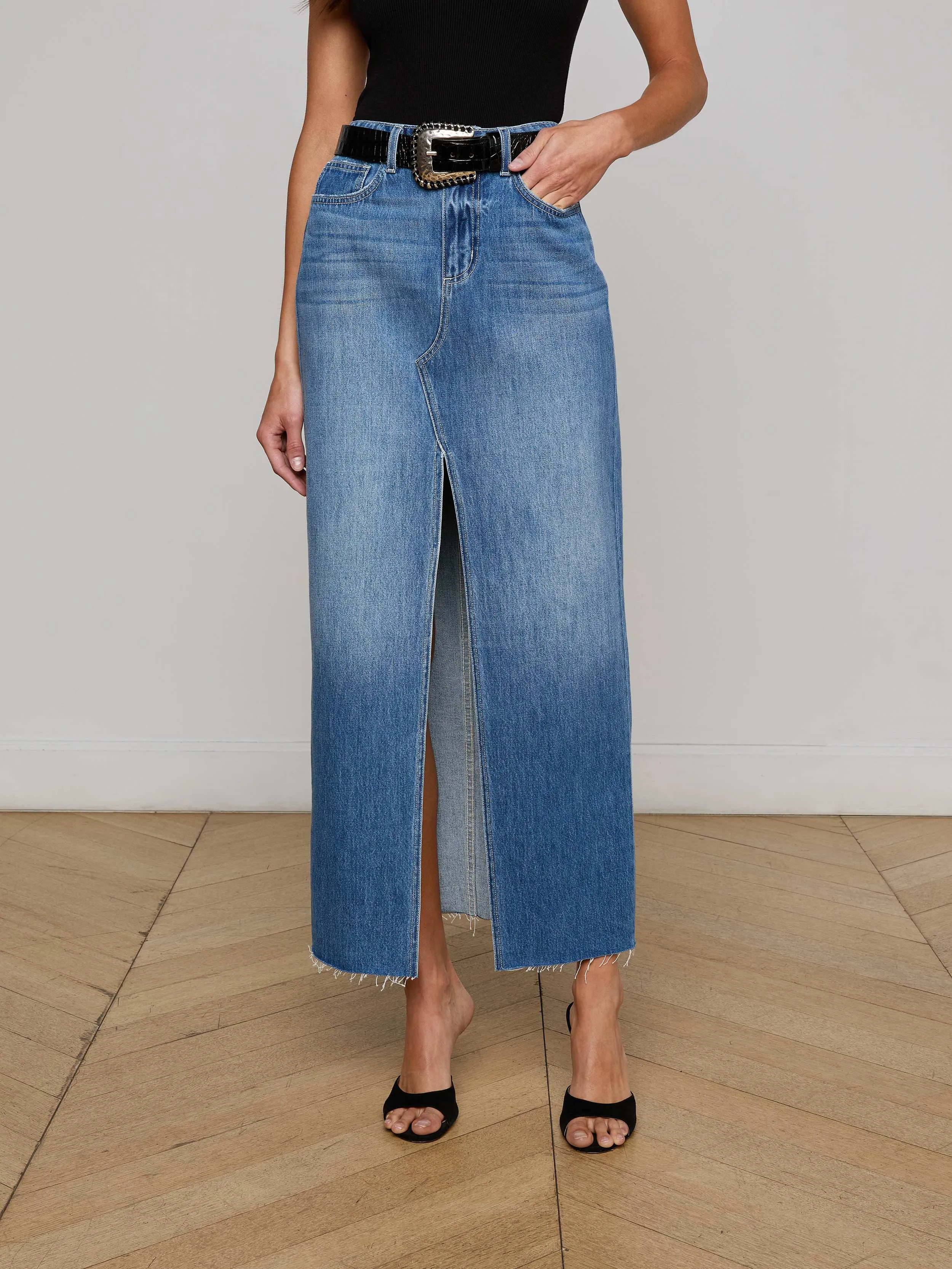 Rysa Jean Maxi Skirt sold by L'AGENCE product image thumbnail 2