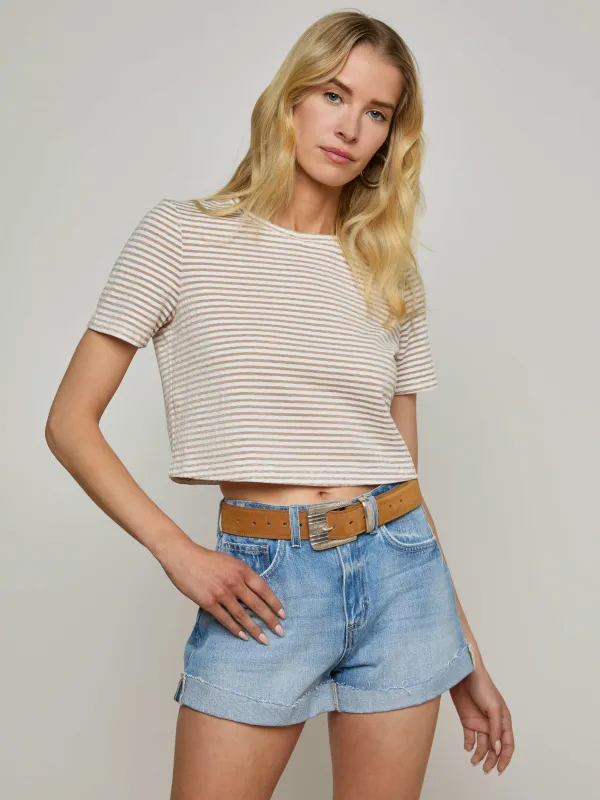 Donna Cropped Tee sold by L'AGENCE